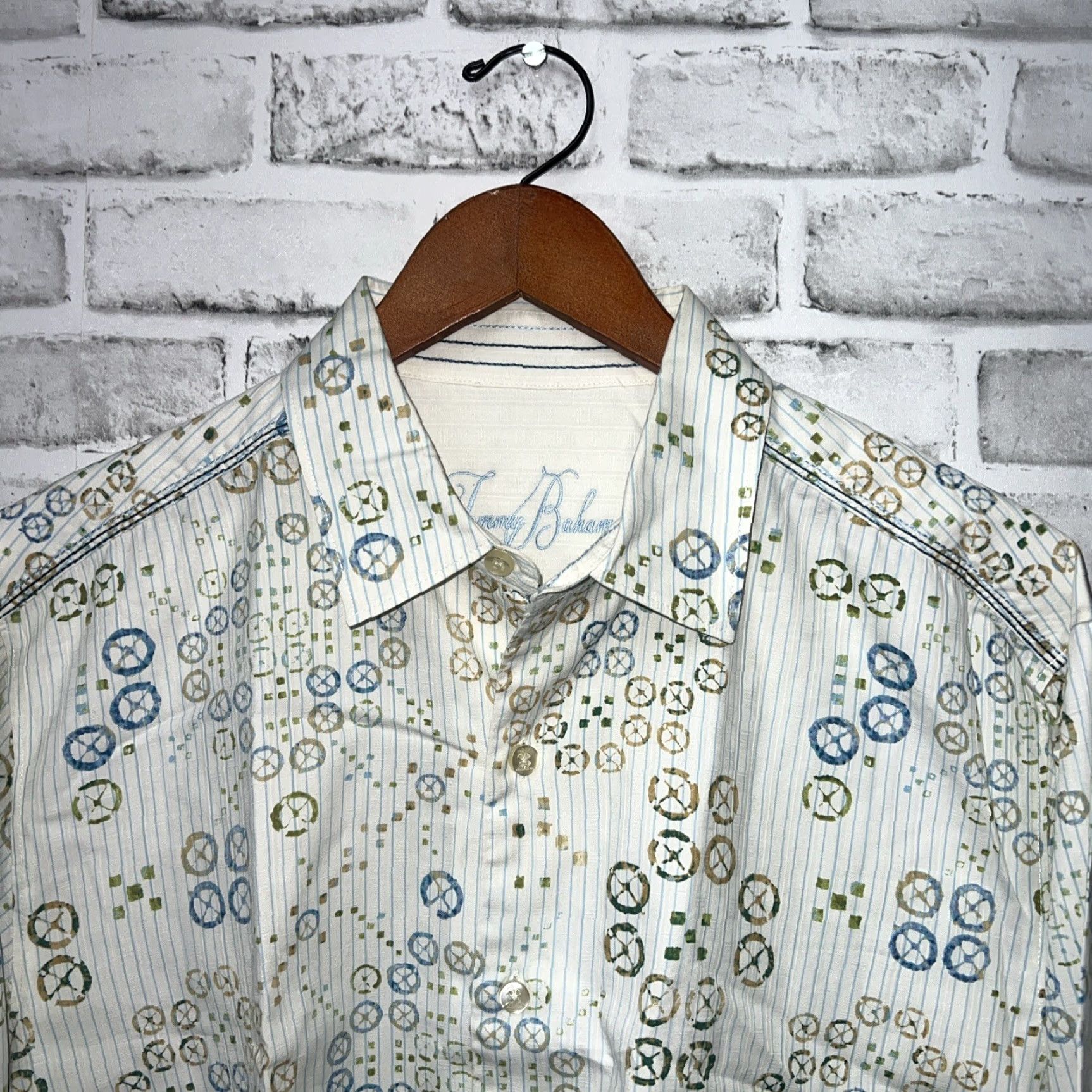 Tommy Bahama Tommy Bahama White Silk Blend Button-Up Shirt Mens M White Silk Blend Button-Up Shirt Mens M Size US M / EU 48-50 / 2 - 2 Thumbnail