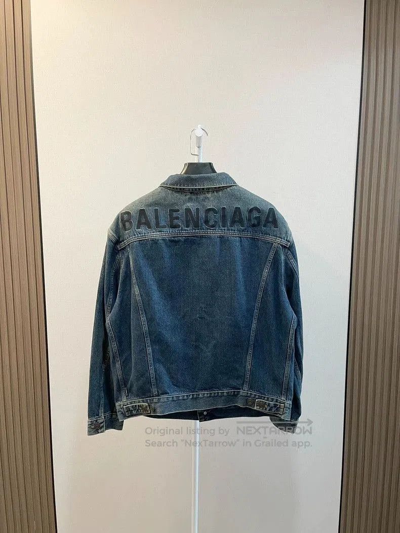 Balenciaga Balenciaga Embroidered Logo Denim Jacket. Size US L / EU 52-54 / 3 - 2 Thumbnail