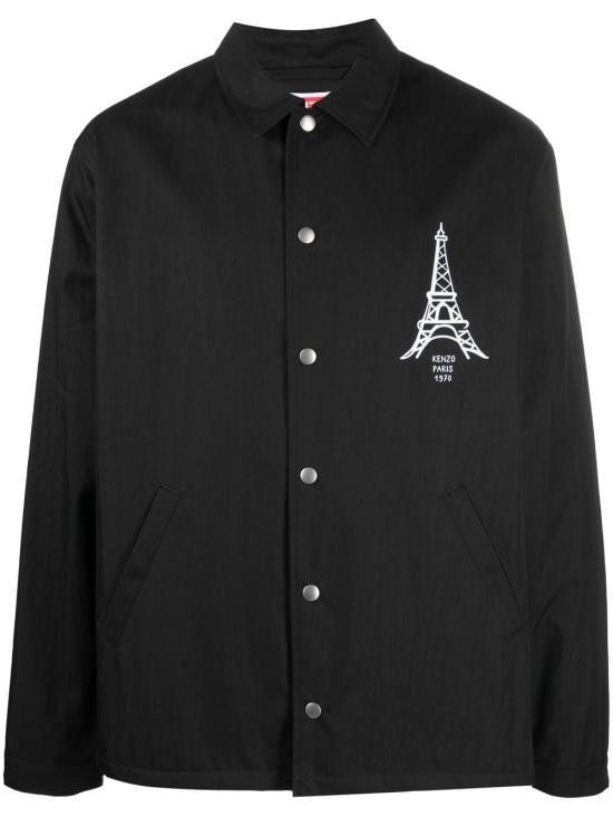Kenzo KENZO Men Jacket FC65BL061 9RI99J Black Size US L / EU 52-54 / 3 - 1 Thumbnail