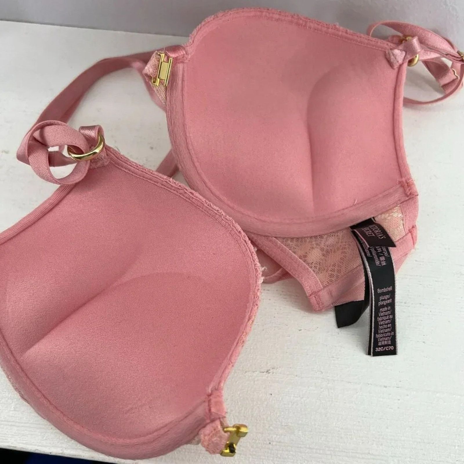 Victoria's Secret Victoria's Secret Bombshell Lace Cage Back Front Closure Bra Size ONE SIZE - 2 Thumbnail