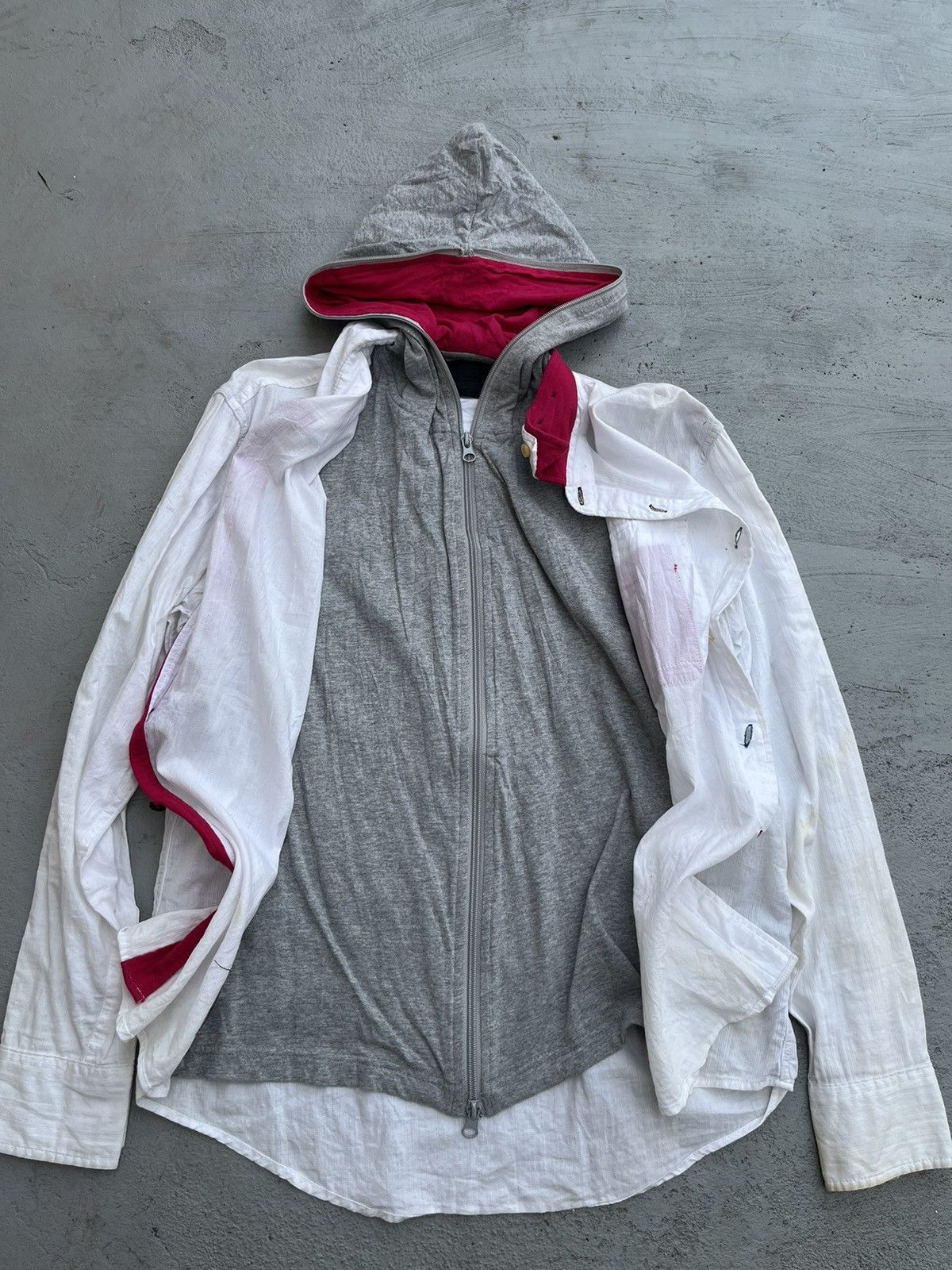 Beauty Beast OVAL DICE DOUBLE LAYER SHIRT HOODIE Y2K Vkei Style Size US M / EU 48-50 / 2 - 3 Thumbnail