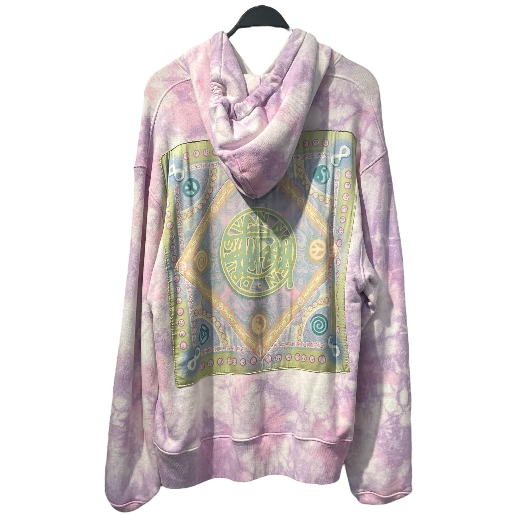 Dries Van Noten × Stussy Collab Embellished Drop Shoulder Tie Dye Hoodie Size US XL / EU 56 / 4 - 2 Thumbnail