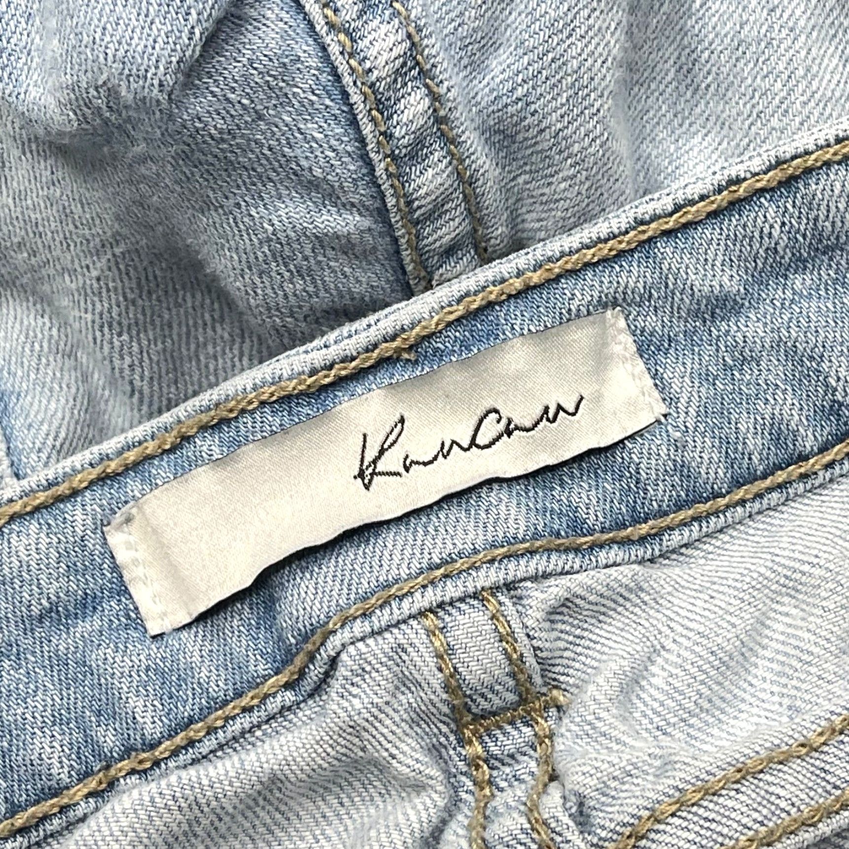Vintage KanCan Jeans Women Junior Size 3 Light Wash Denim Low Rise Skinny Grunge Jeans Womens Juniors Size 3 Light Blue Denim Size 27" / US 4 / IT 40 - 3 Thumbnail