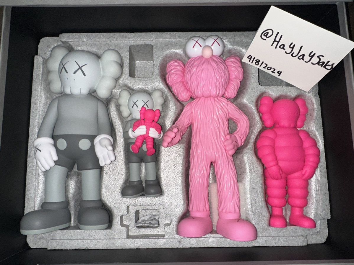 Kaws KAWS Family Vinyl Figures Grey/ Pink Grailed