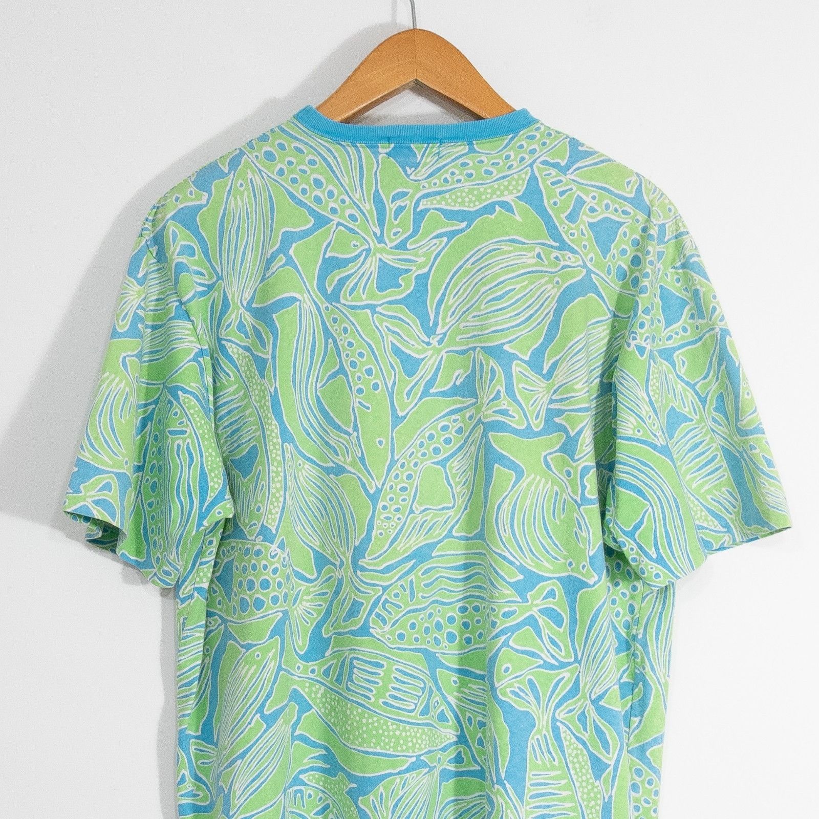 J.Crew Vintage 90s J.Crew Fish Floral Print Tee L - Single Stitch Size US L / EU 52-54 / 3 - 6 Thumbnail