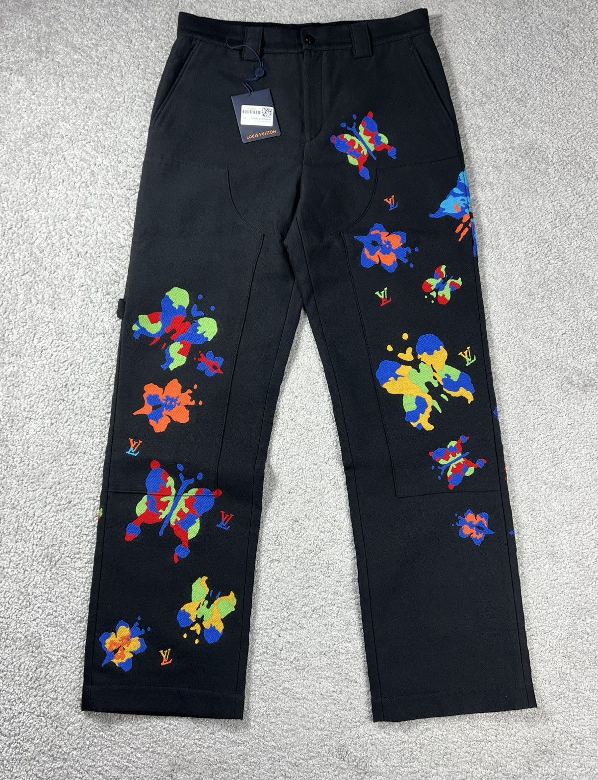 Louis Vuitton SS23 Louis Vuitton Butterfly Print Double Knee Pants Size US 32 / EU 48 - 1 Thumbnail