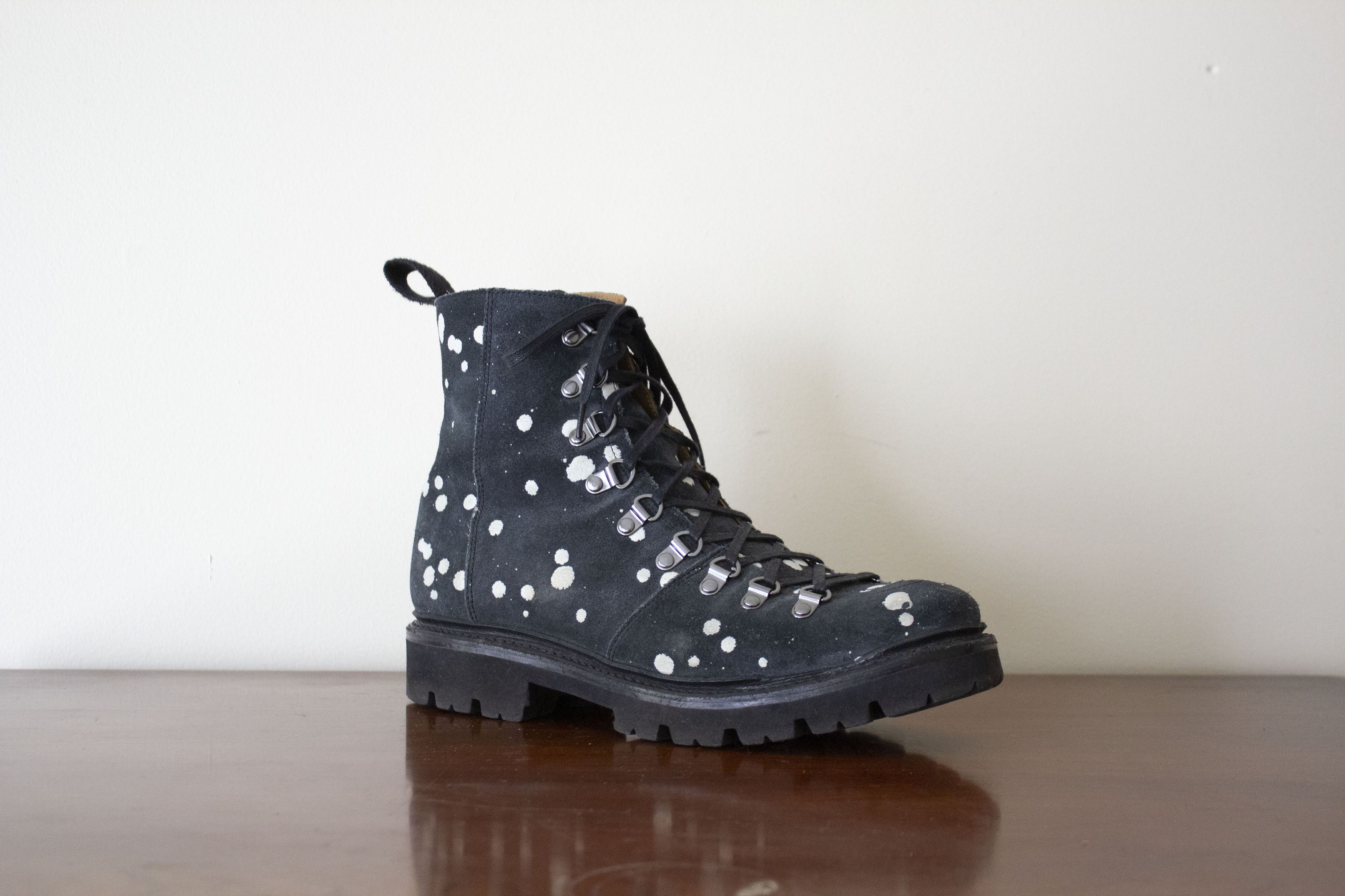 Grenson Grenson Paint Splatter Blue Suede Nanette Hiker Boot Size US 10 / IT 40 - 8 Thumbnail