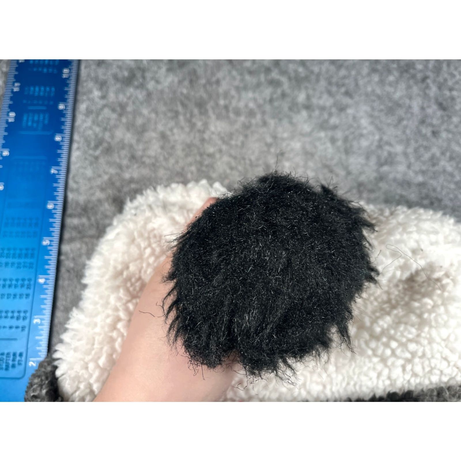 Vintage Holiday Time Snowman Beanie Toque Adult One Size White Black Plaid Fleece 100% Polyester Pom Size ONE SIZE - 4 Thumbnail