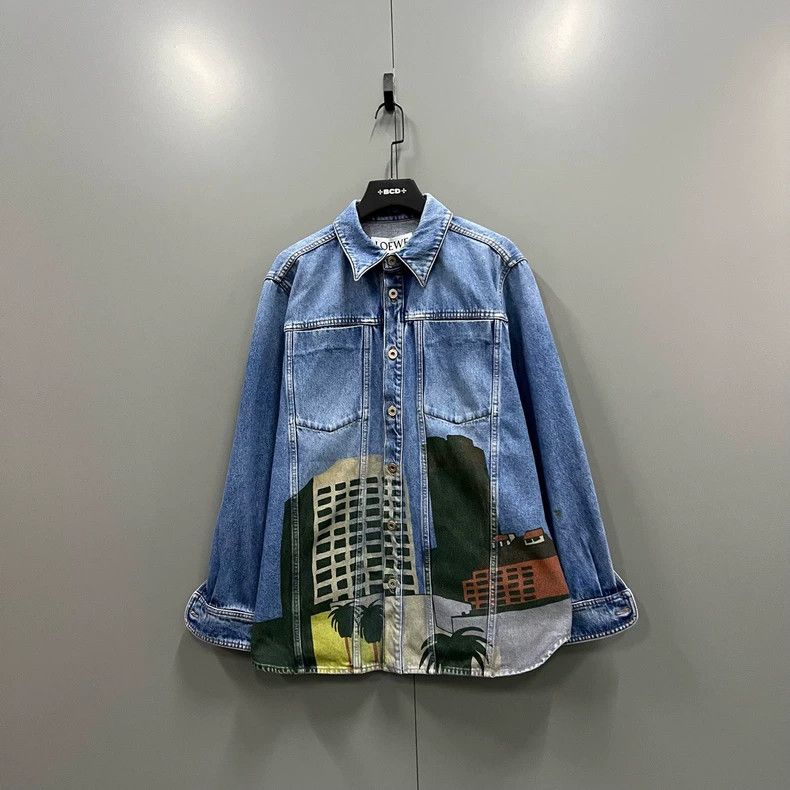 Loewe LOEWE Cartoon City Print Jeans Shirt Size M / US 6-8 / IT 42-44 - 1 Thumbnail