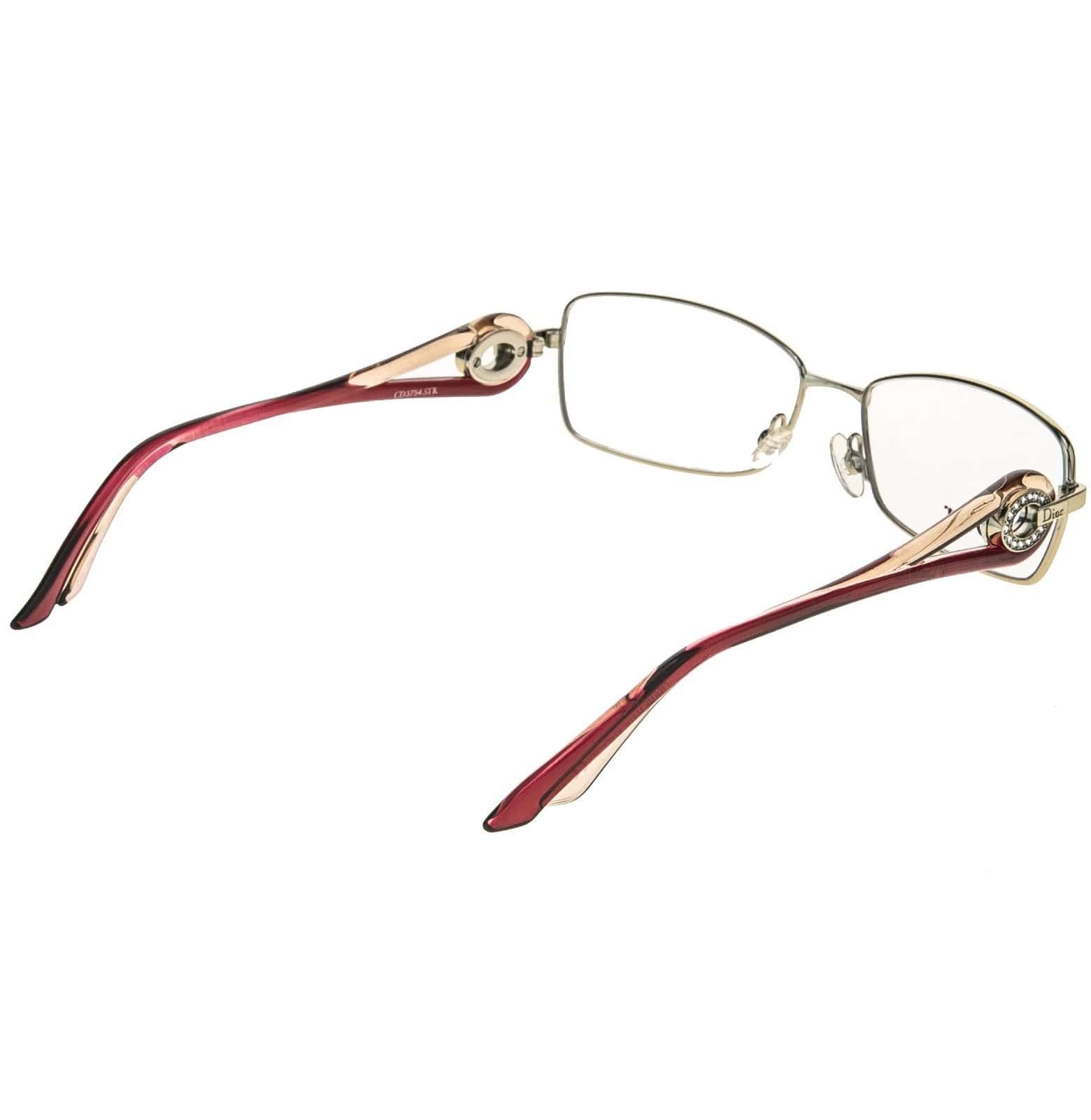 Christian Dior Monsieur CHRISTIAN DIOR CD3754 3754 VOLUTE CRYSTAL Silver Red Square Size ONE SIZE - 10 Thumbnail