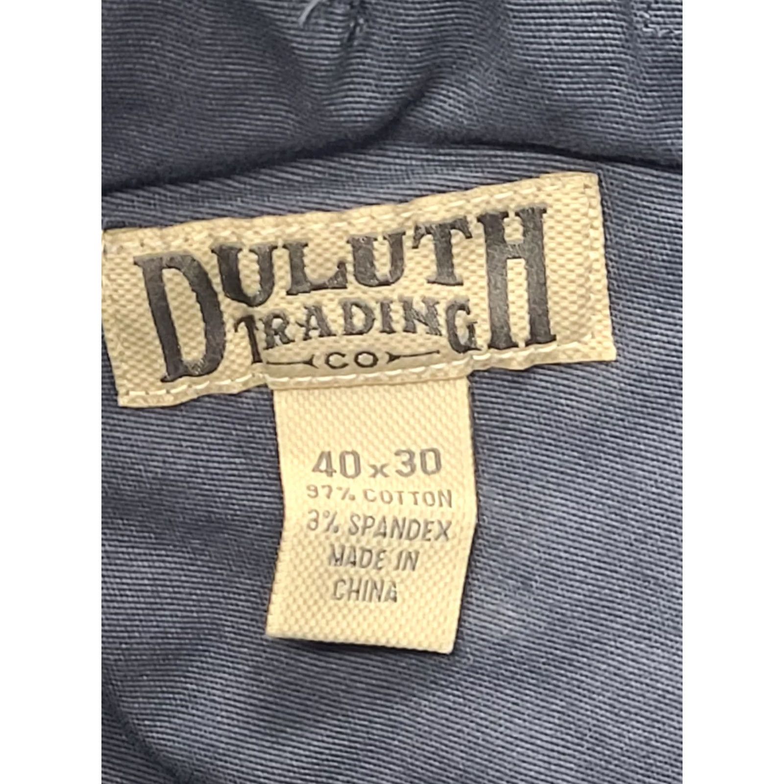 Vintage Duluth Trading Flex Fire Hose Pants Mens 40x30 Workwear Relaxed Fit Canvas Cotton Spandex Gray Size US 40 / EU 56 - 3 Thumbnail