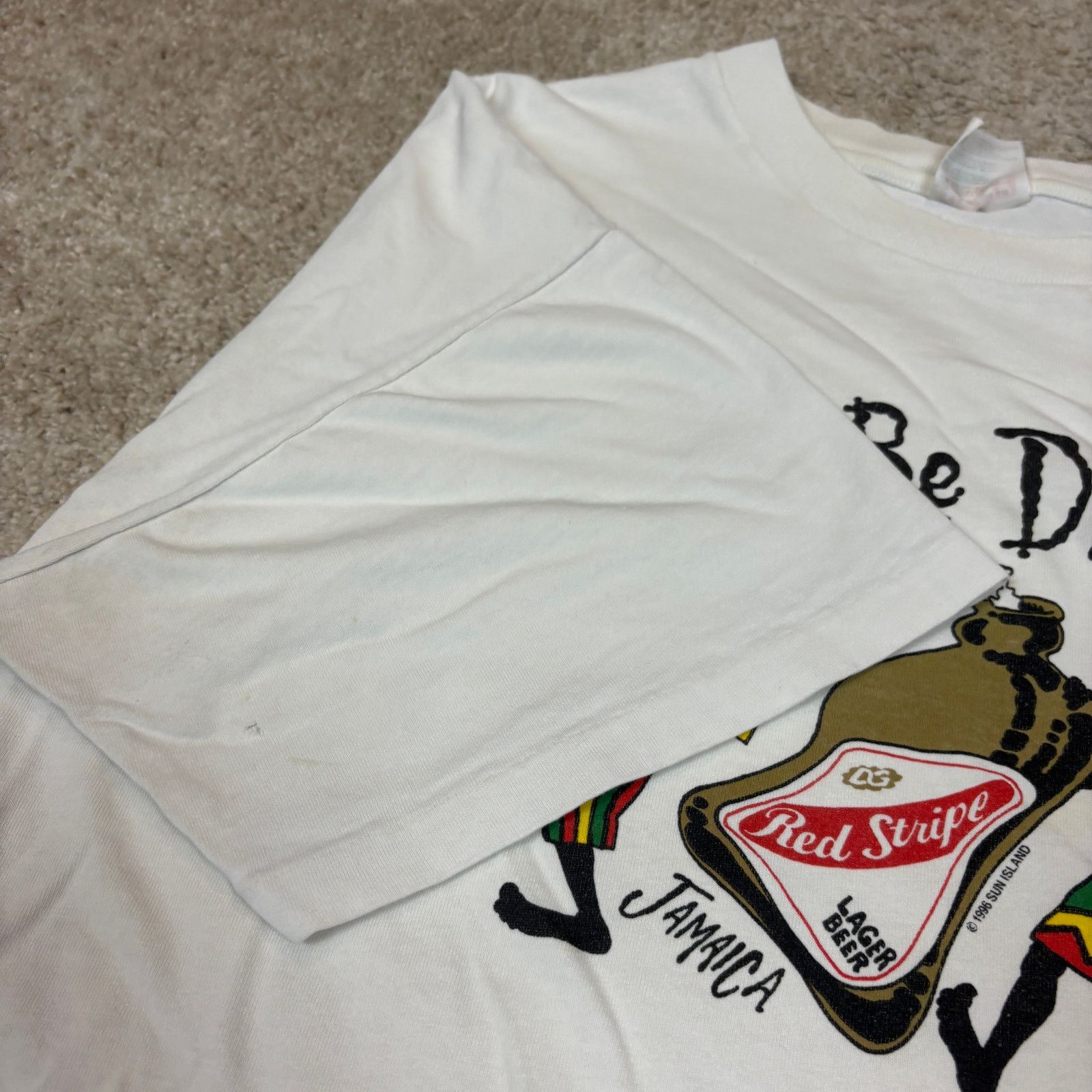 Vintage Vintage 1996 We Be Drinkin Red Stripe Reggae Shirt Men's XL Size US XL / EU 56 / 4 - 7 Thumbnail