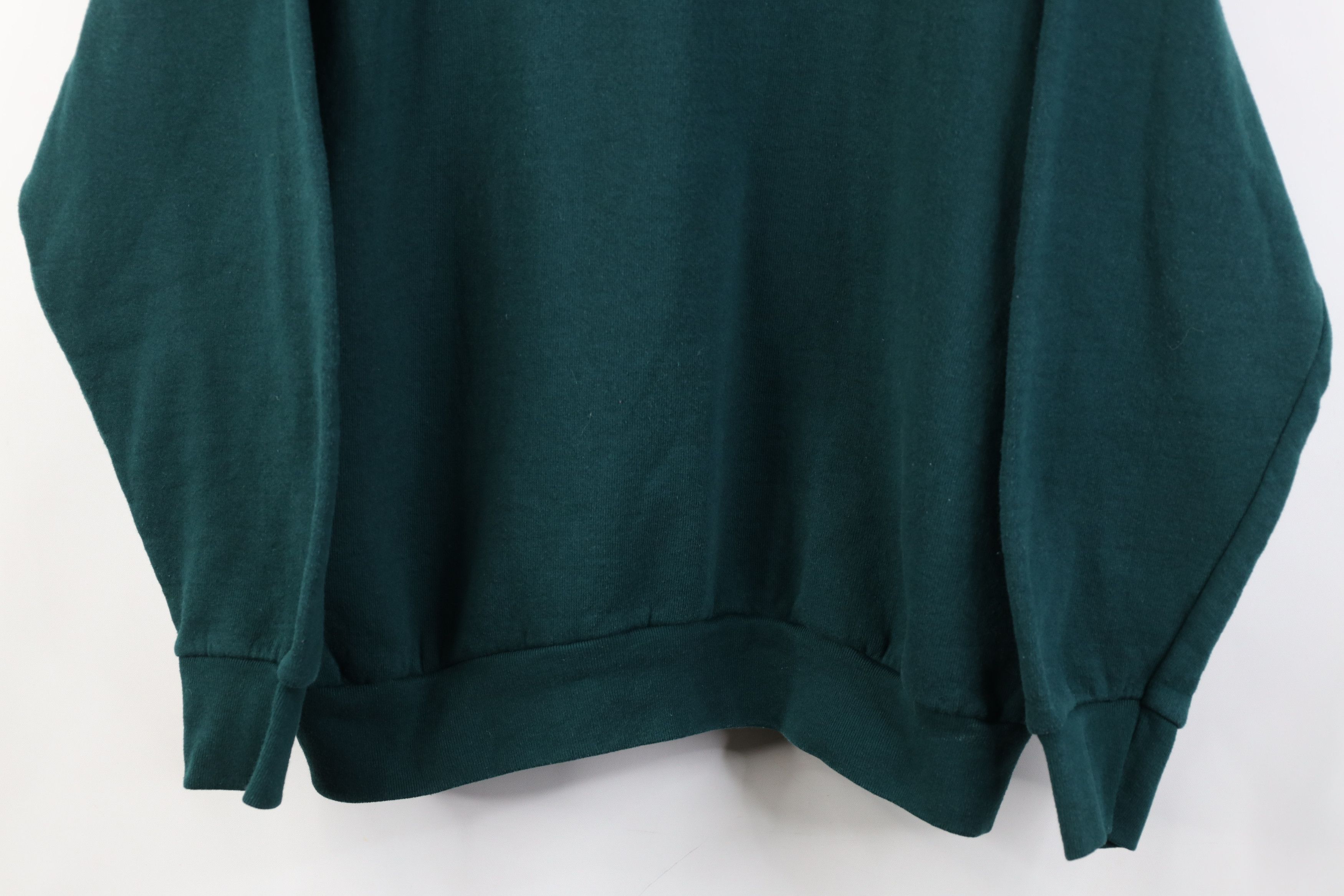 Vintage Vintage 90s Streetwear Crewneck Sweatshirt Hunter Green USA Size L / US 10 / IT 46 - 3 Thumbnail