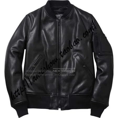 Schott Schott MA-1 flight jacket leather jacket Size US S / EU 44-46 / 1 - 1 Thumbnail