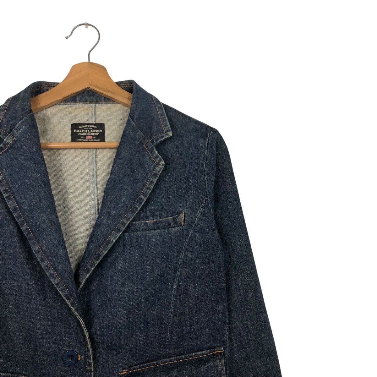 Japanese Brand × Ralph Lauren 📌Vintage Cropped Denim Biker Jacket Ralph Lauren Jeans Size L / US 10 / IT 46 - 7 Thumbnail