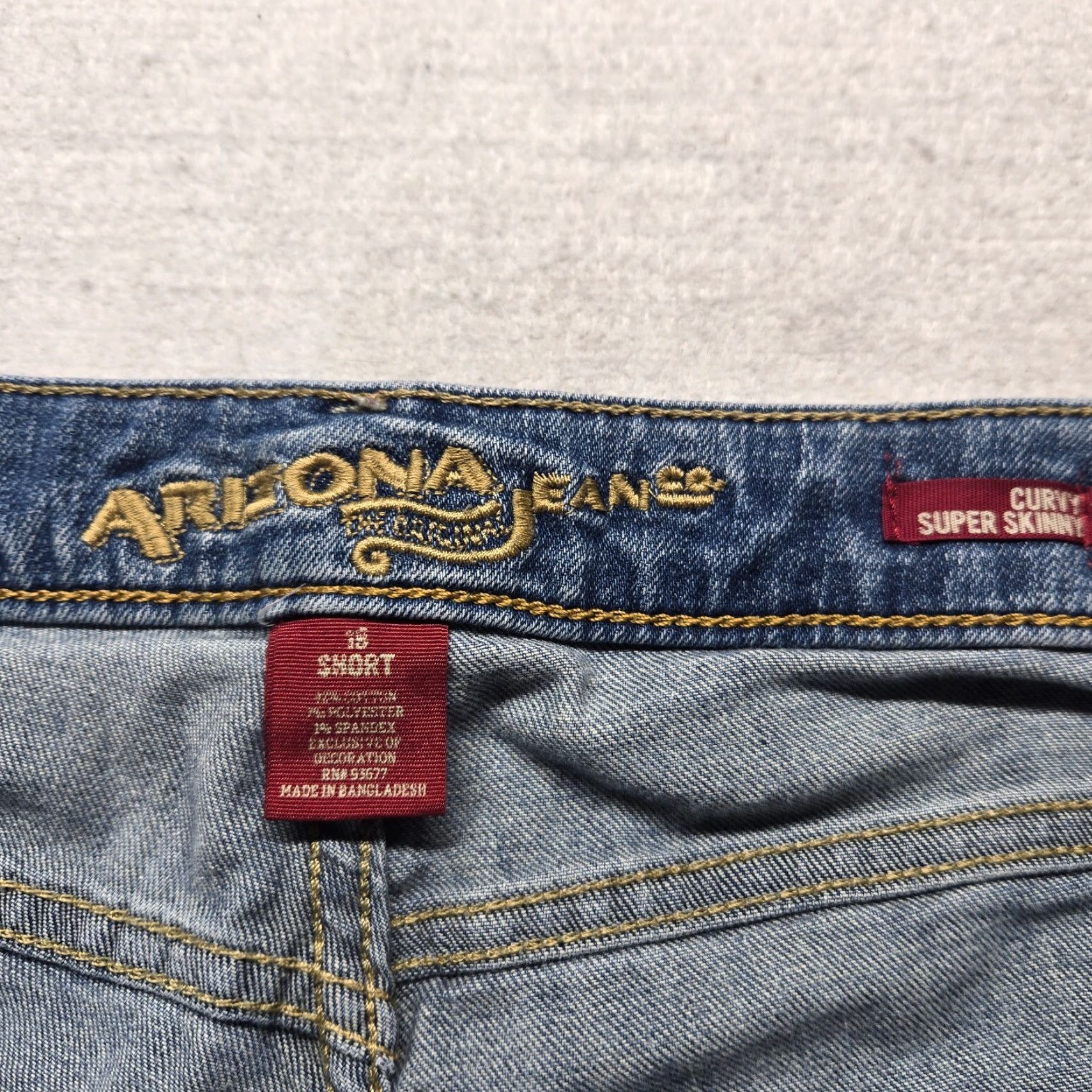 Vintage Arizona Jeans Blue Curvy Super Skinny Jeans Denim Pants Adult Women's Plus Sz 18 Size 40" / US 18 - 3 Thumbnail