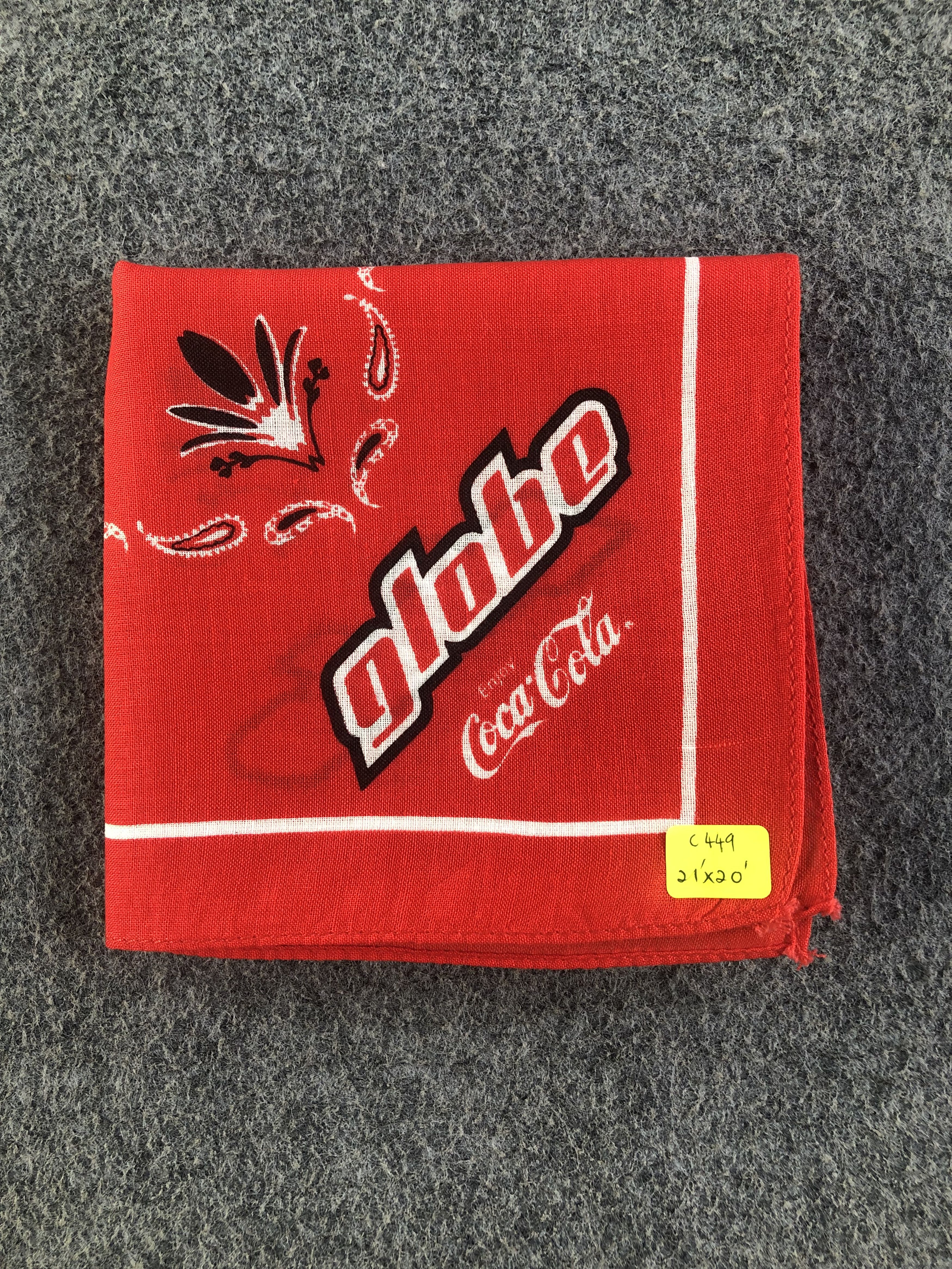 Coca Cola Coca Cola Paislee Handkerchief / Bandana / Neckerchief C449 Size ONE SIZE - 6 Thumbnail