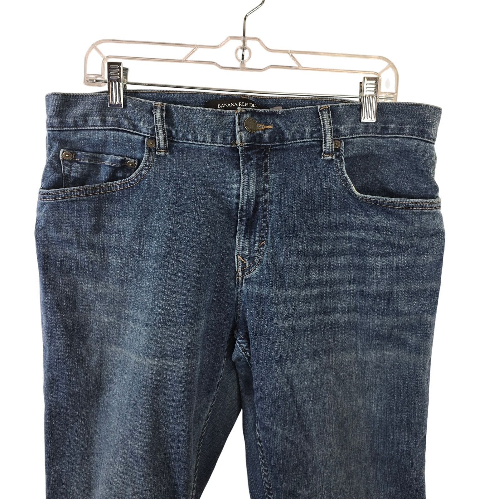 Banana Republic Men's Banana Republic Slim RMD Blue Denim Jeans 34W 30L Size US 34 / EU 50 - 2 Thumbnail