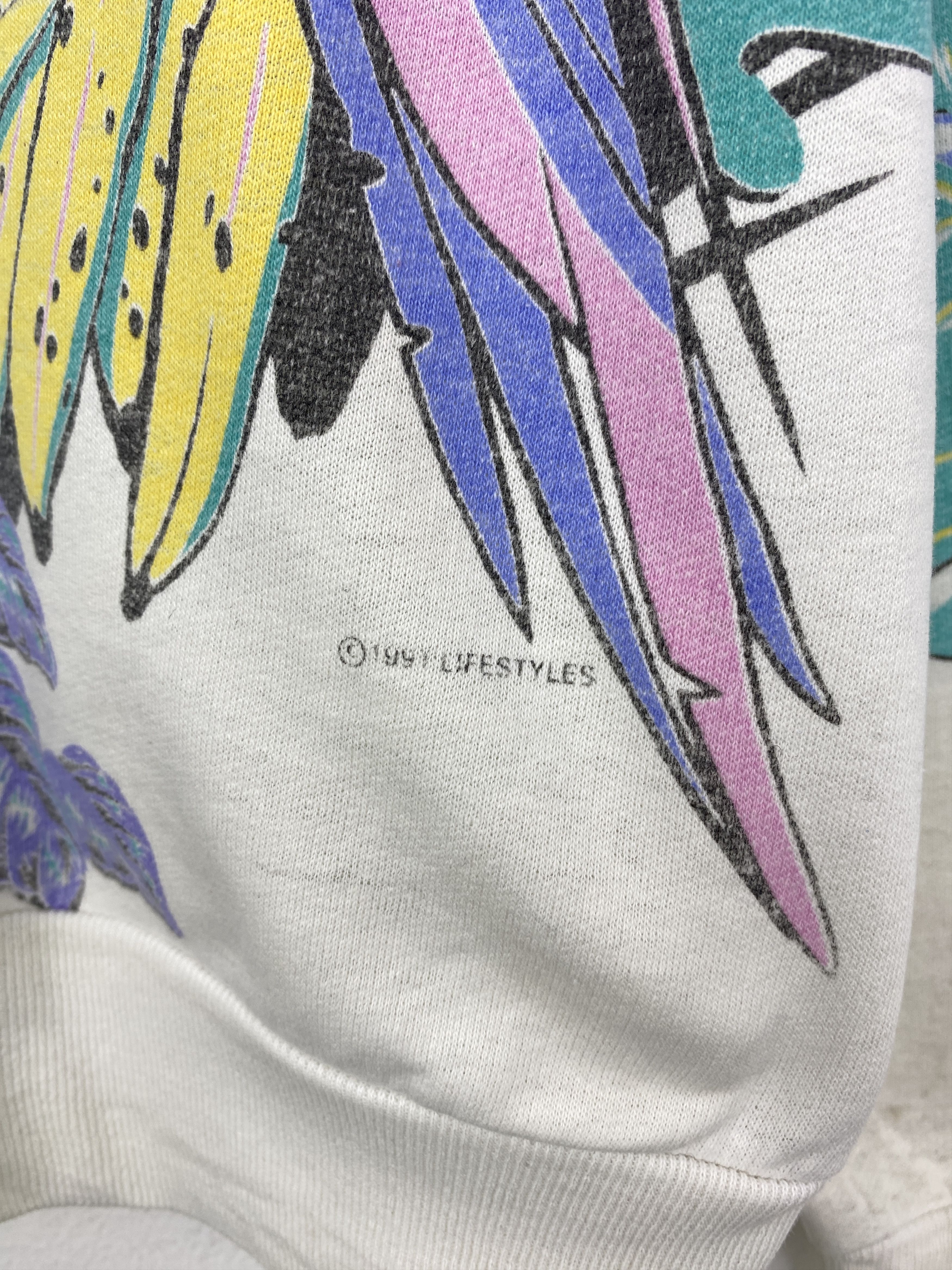 Vintage Vintage 90s Maui All overprinted Pullover Sweatshirt SH0219 Size US L / EU 52-54 / 3 - 6 Thumbnail