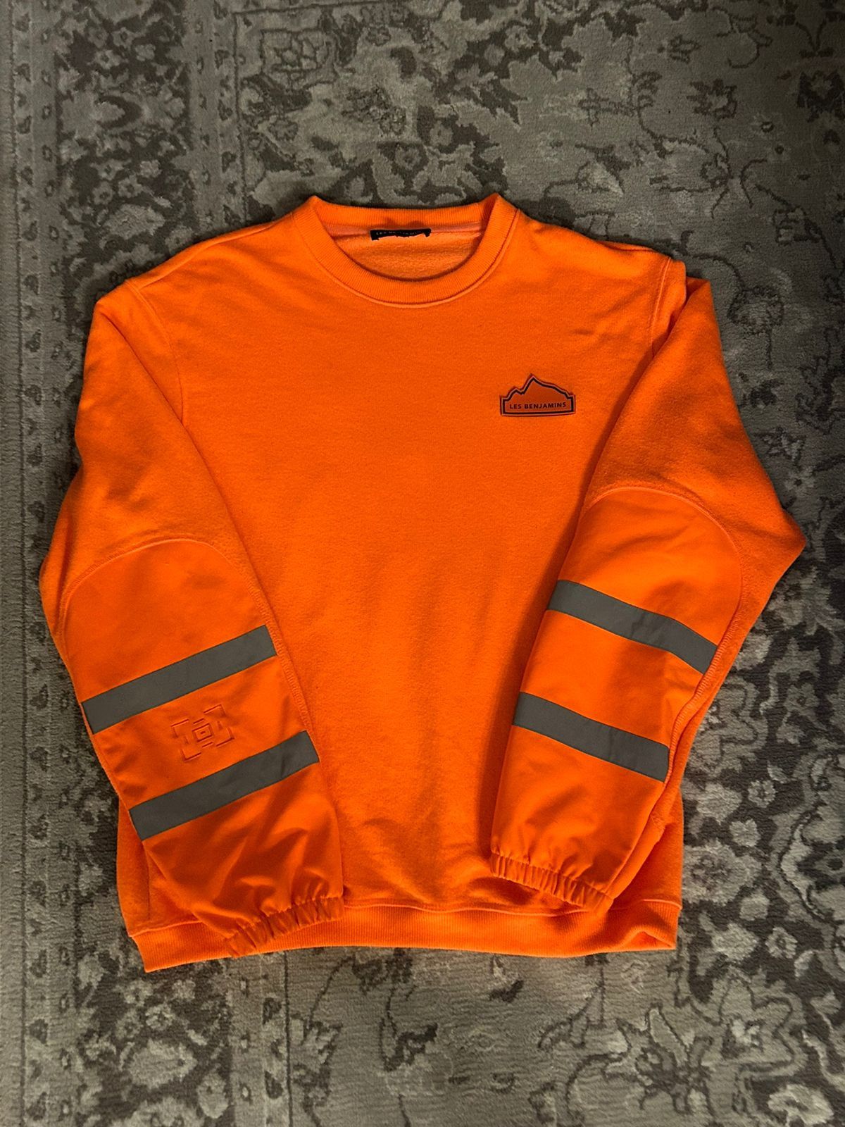 Les Benjamins Les Benjamins Neon Orange Sweater w/ reflective sleeves Size US S / EU 44-46 / 1 - 1 Thumbnail