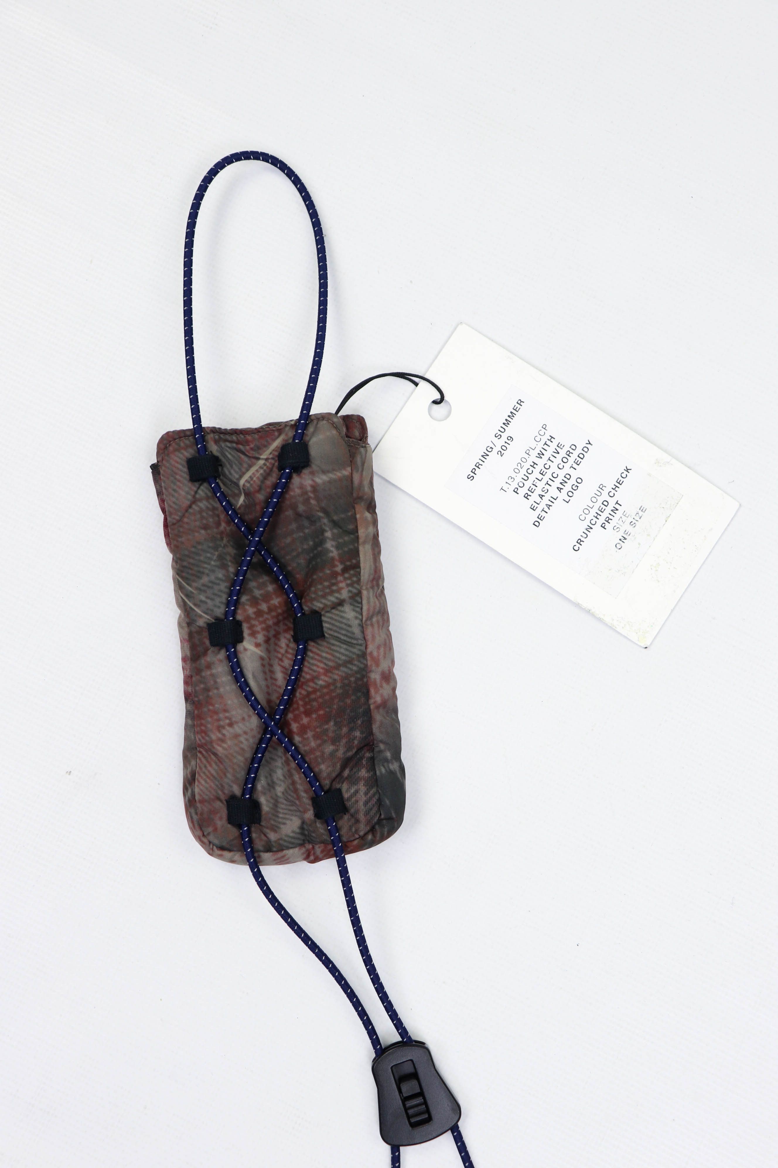 Tonsure Tonsure S/S 2019 Crunched Check Elastic Cord Detail Pouch Size ONE SIZE - 4 Thumbnail