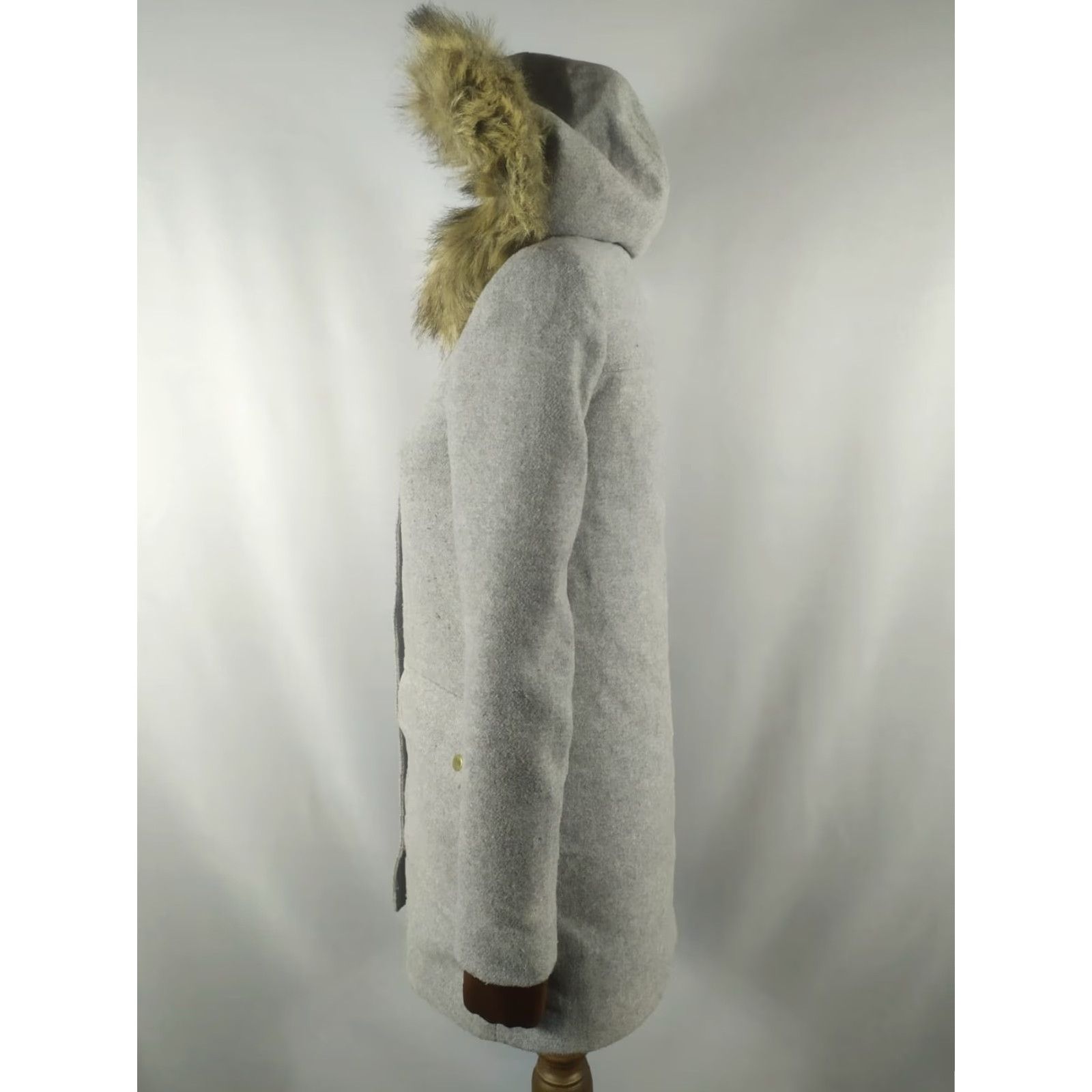 J.Crew J.CREW Coat Wool Blend Long Sleeve Zip Snap Gray 0 Women's Tweed Overcoat Long Jacketschort Size XS / US 0-2 / IT 36-38 - 4 Thumbnail