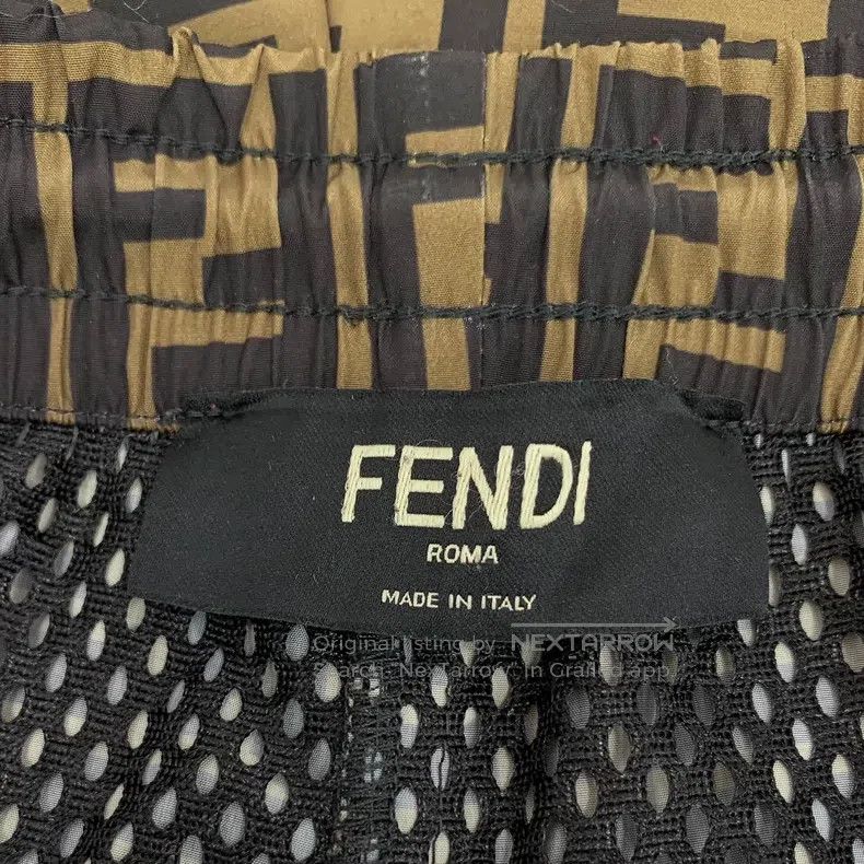 Fendi Fendi Dark brown logo letter all-over print elastic cuff c Size US 38 / EU 54 - 6 Thumbnail
