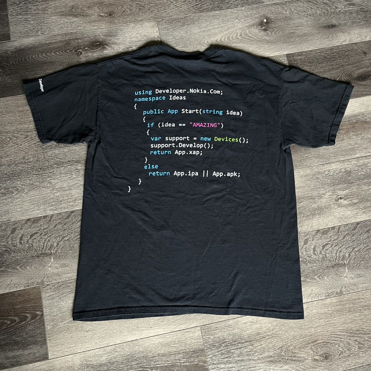 Vintage Vintage 2000s Nokia Developer Team Ready Set Code Tee Shirt Size US L / EU 52-54 / 3 - 2 Thumbnail