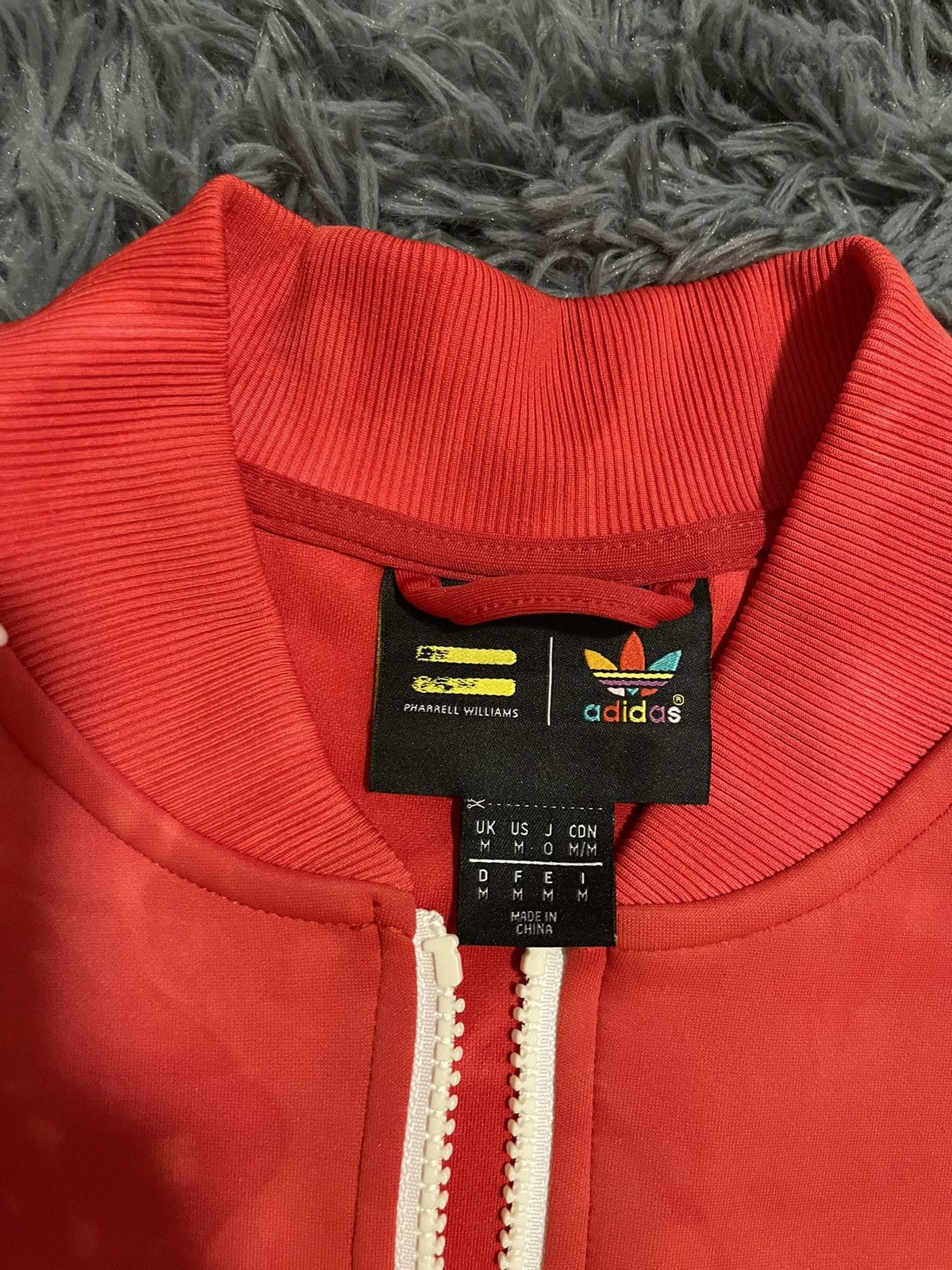 Adidas × Pharrell Pharrell Adidas Track Suit Top Red Size Medium Size US M / EU 48-50 / 2 - 3 Thumbnail