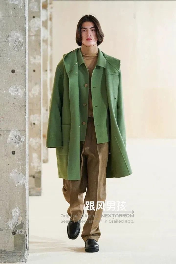 Auralee Auralee 22AW Grass Green Wool Hooded Coat. Size US XXL / EU 58 / 5 - 4 Thumbnail