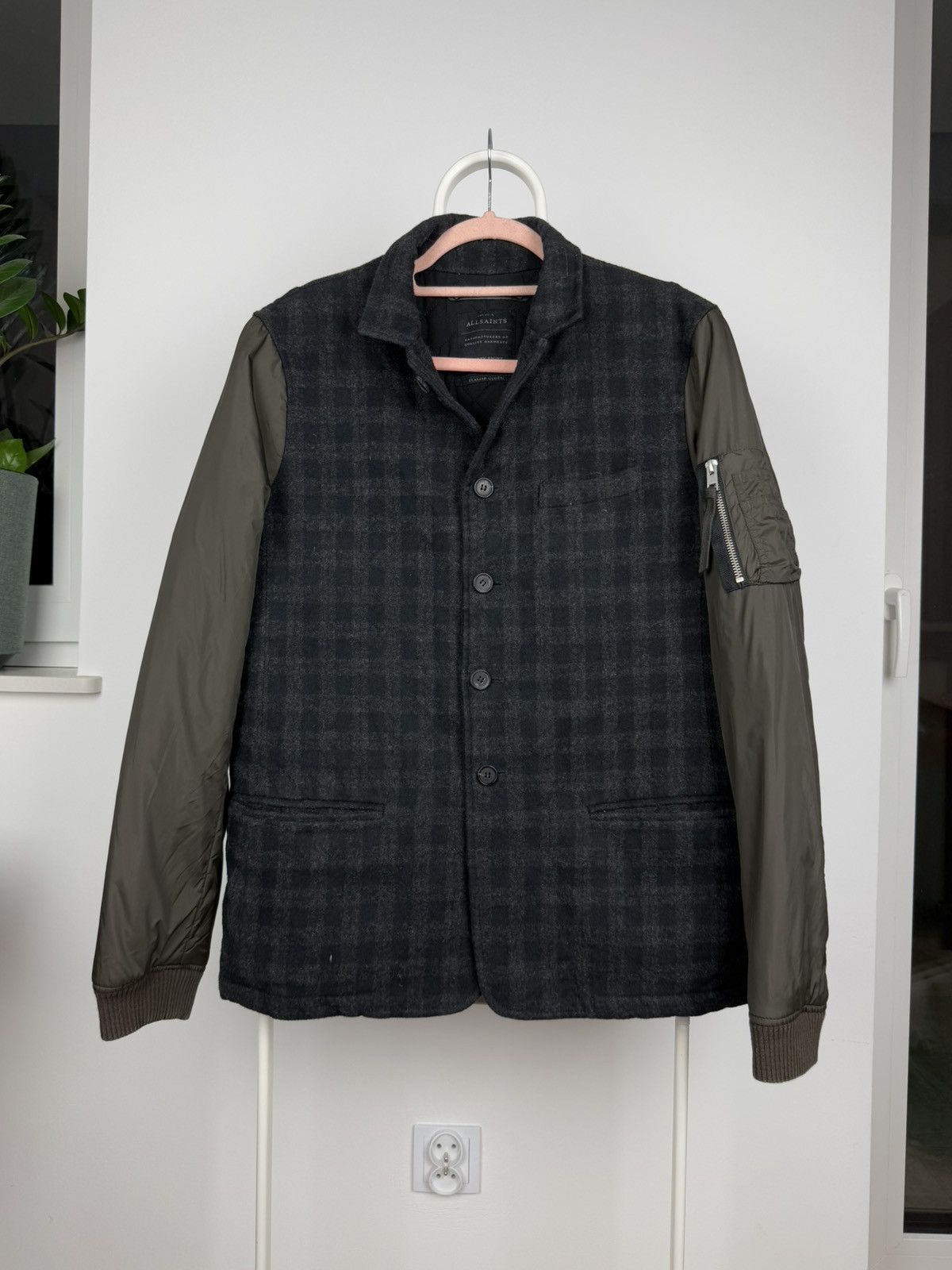 Allsaints × Vintage AllSaints B Bomber Jacket Sherpa Size US M / EU 48-50 / 2 - 1 Thumbnail