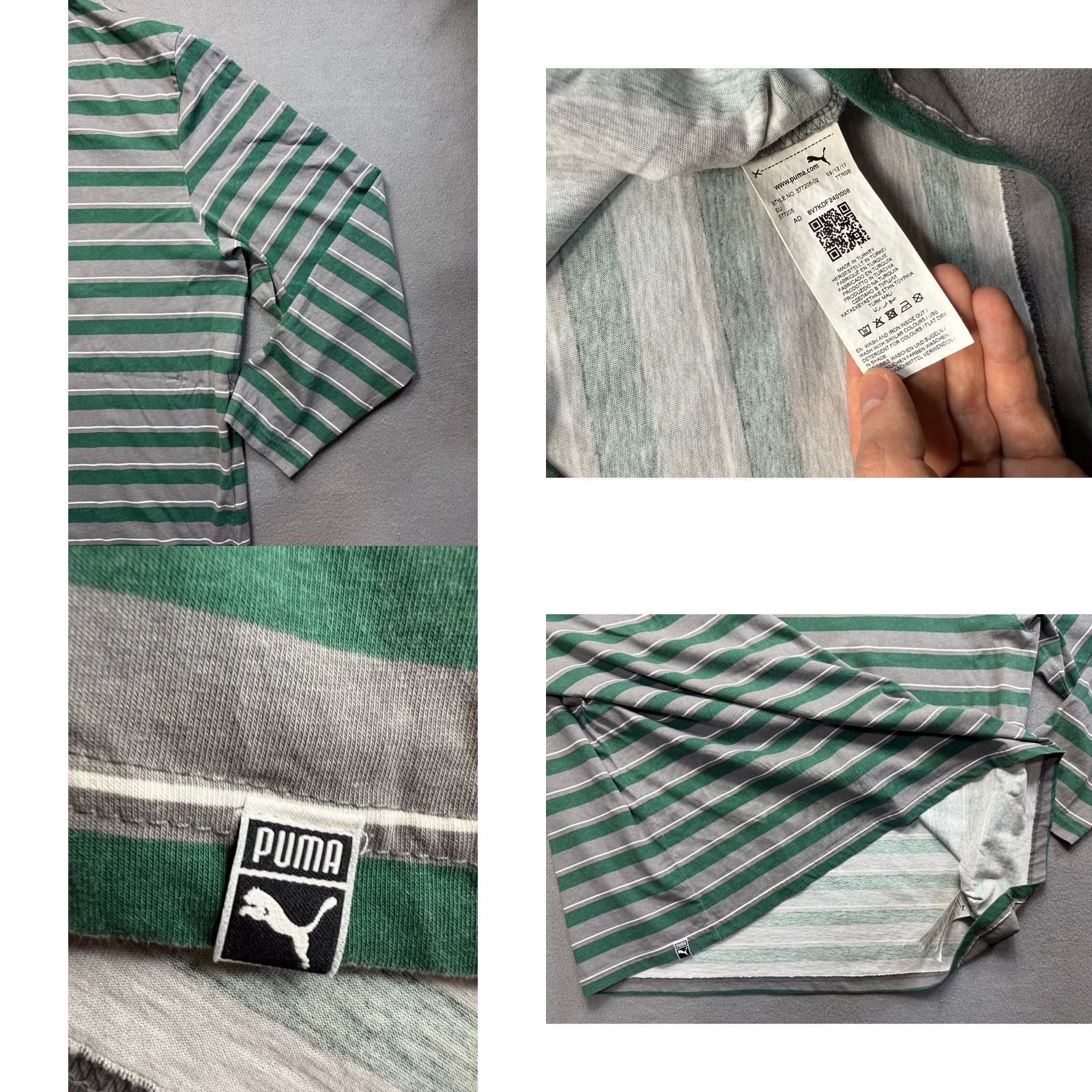 Puma Puma Long Sleeve Shirt Striped Mens 3XL Big 3X Multicolor T-Shirt Size US XXL / EU 58 / 5 - 8 Thumbnail