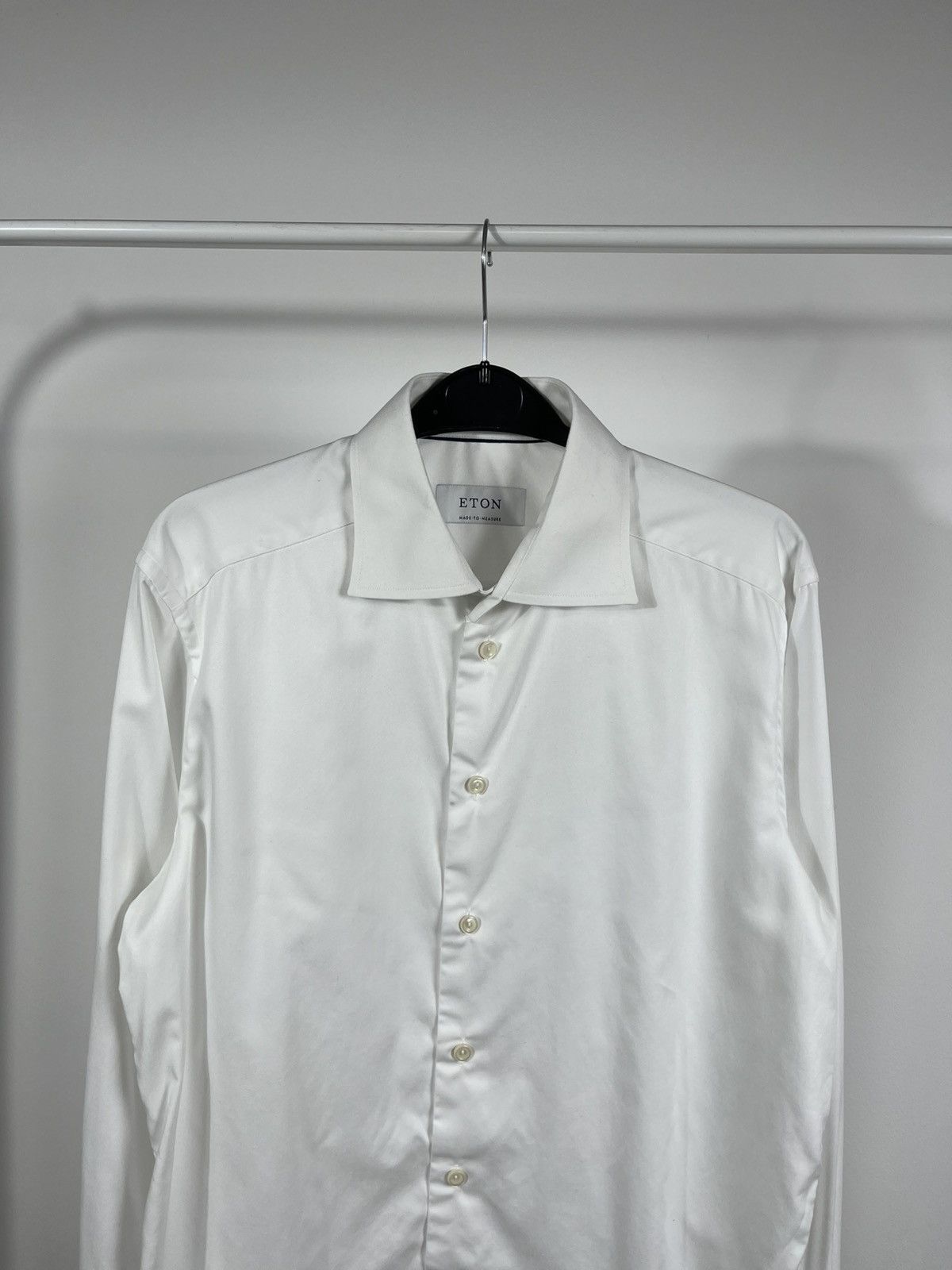 Eton Eton Made to Measure White Dress Shirt Long Sleeve Estonia Size US L / EU 52-54 / 3 - 2 Thumbnail