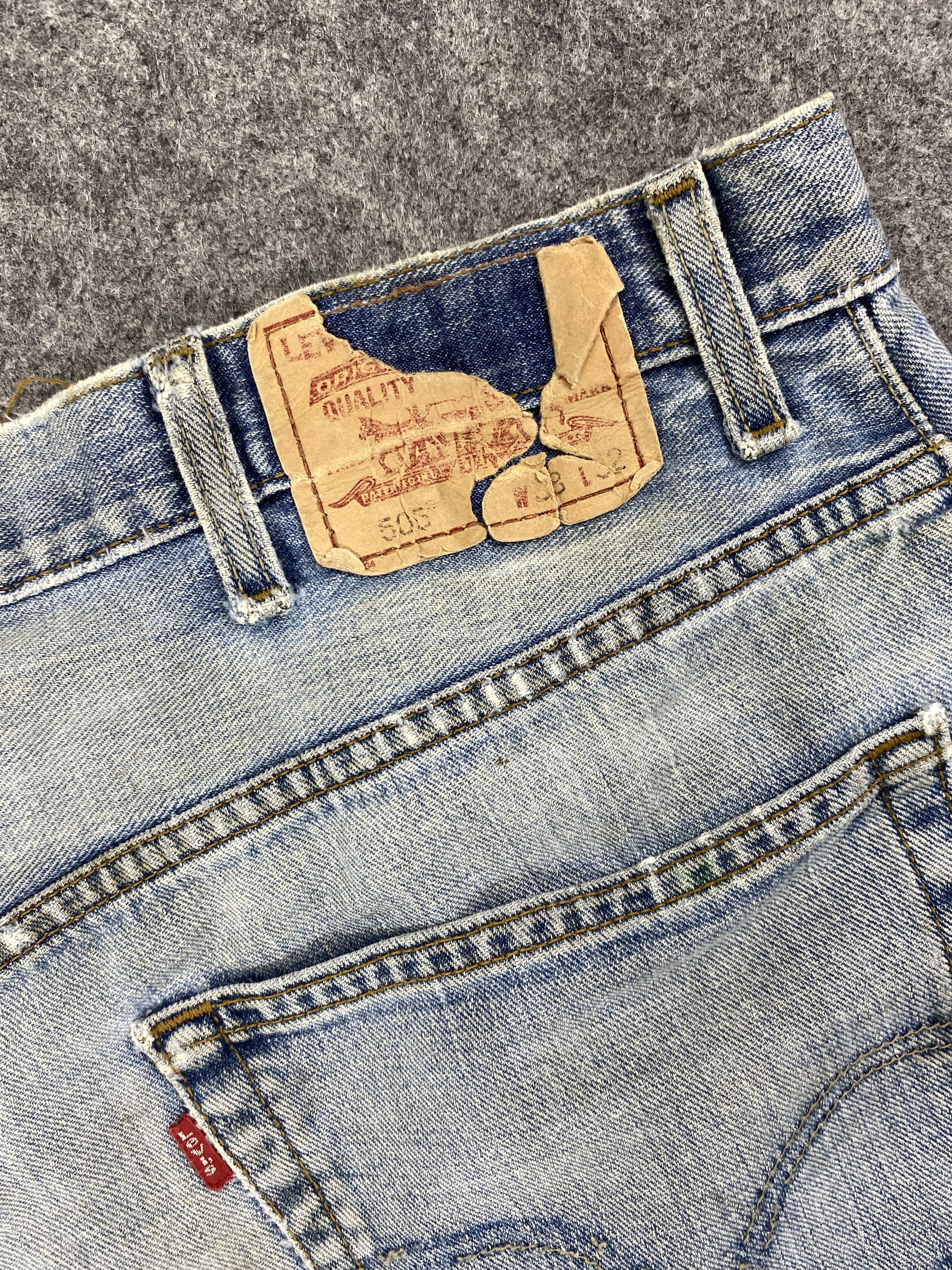 Japanese Brand Dirty Used Blue Vintage Levi's 505 39x31.5 Denim -JN1816 Size US 39 - 10 Thumbnail