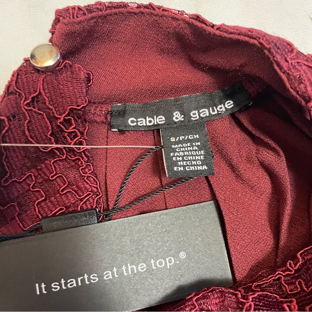Other NWT New $68 Cable & Gauge Sleeveless Pleated Top With Embro Size S / US 4 / IT 40 - 8 Thumbnail