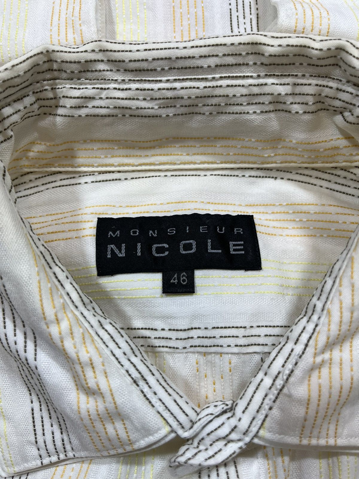 Matsuda × Nicole Club × Vintage Nicole Monsieur Double Collar Striped Button Shirt Size US L / EU 52-54 / 3 - 8 Thumbnail