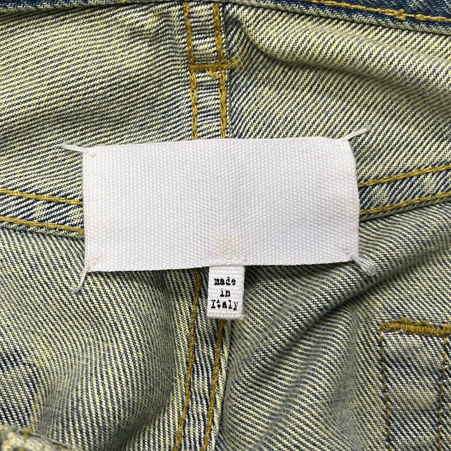 Maison Margiela Maison Margiela Blue Distressed Straight Jeans Size US 32 / EU 48 - 2 Thumbnail