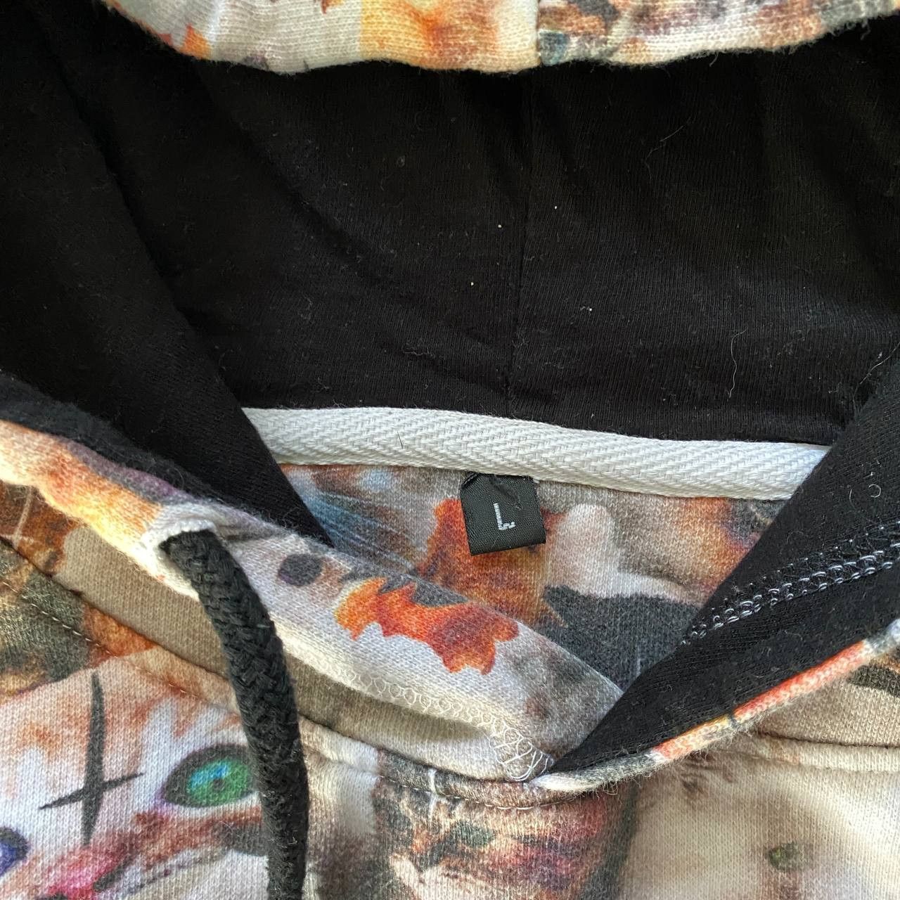 Vintage VINTAGE Y2K DEVIL SATAN CATS OVERPRINTED RARE HOODIE 115 Size US L / EU 52-54 / 3 - 5 Thumbnail