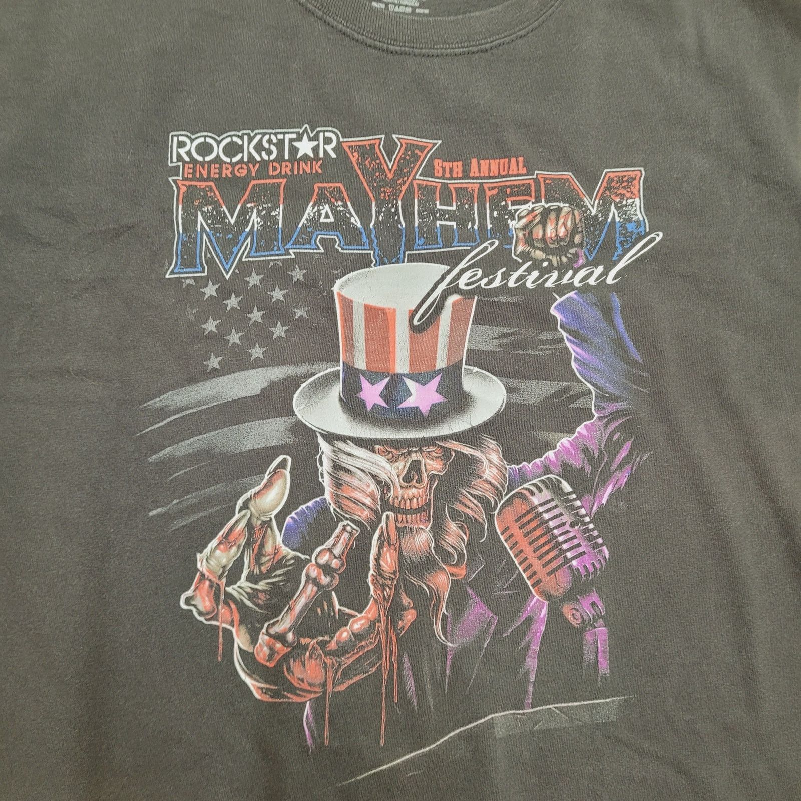 Hanes Rockstar Mayhem Festival 2012 Tour T-Shirt L Boxy Cropped Size US L / EU 52-54 / 3 - 2 Thumbnail
