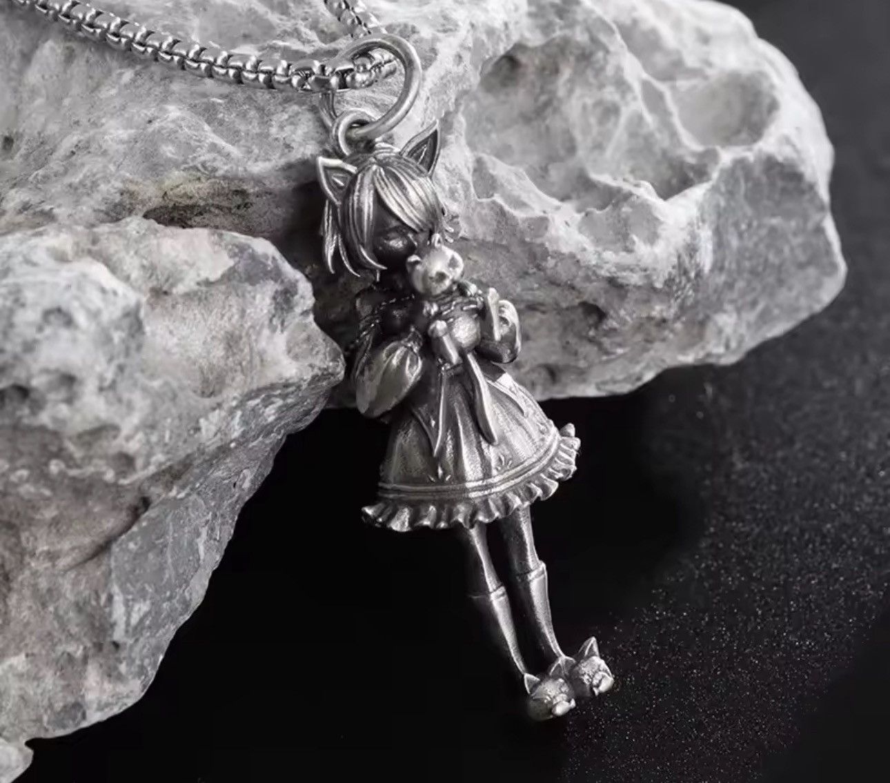 Jewelry Punk Necklace Gothic Chain Size ONE SIZE - 2 Thumbnail