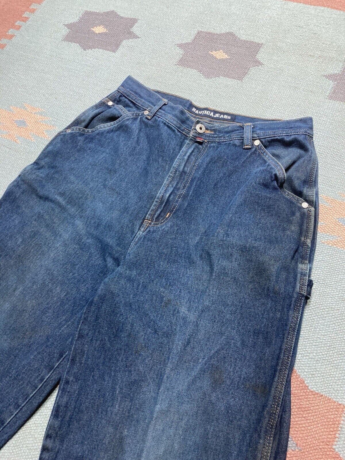 Nautica × Vintage VTG y2k baggy jeans nautica carpenter skater grunge 29x29 Size US 29 - 8 Thumbnail