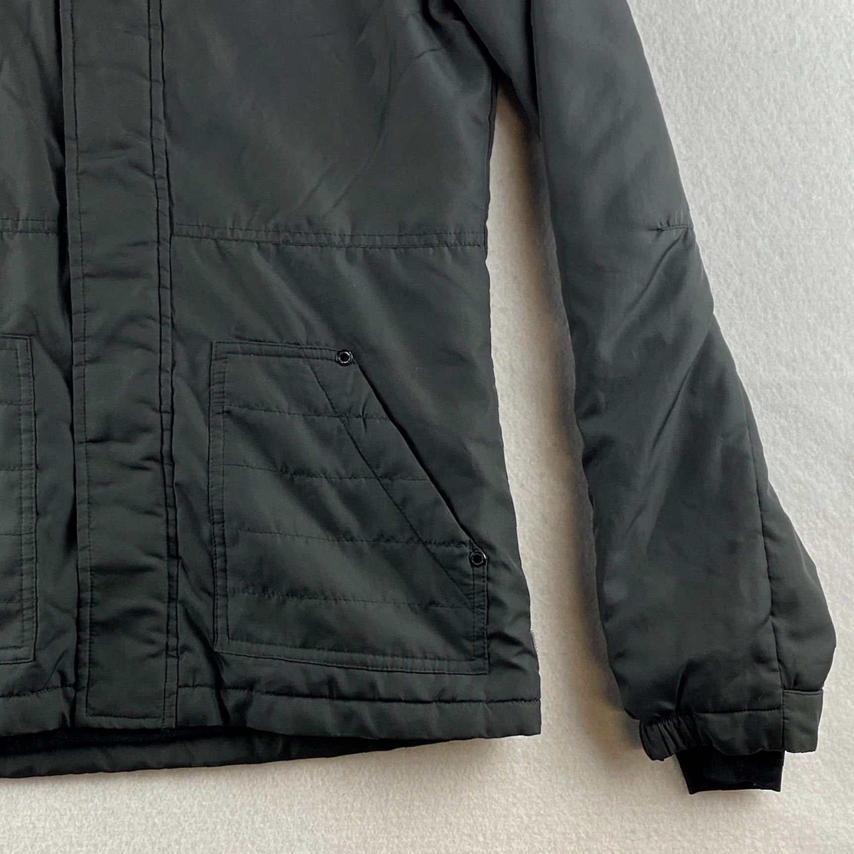 Billabong Billabong Jacket Mens Small S Hooded Full Zip Fleece Lined Button Pockets Black Size US S / EU 44-46 / 1 - 3 Thumbnail