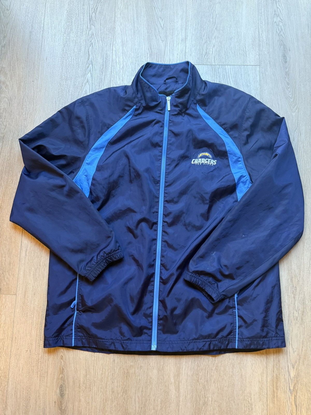 NFL Vintage NFL San Diego Chargers navy blue windbreaker jacket Size US XL / EU 56 / 4 - 1 Thumbnail