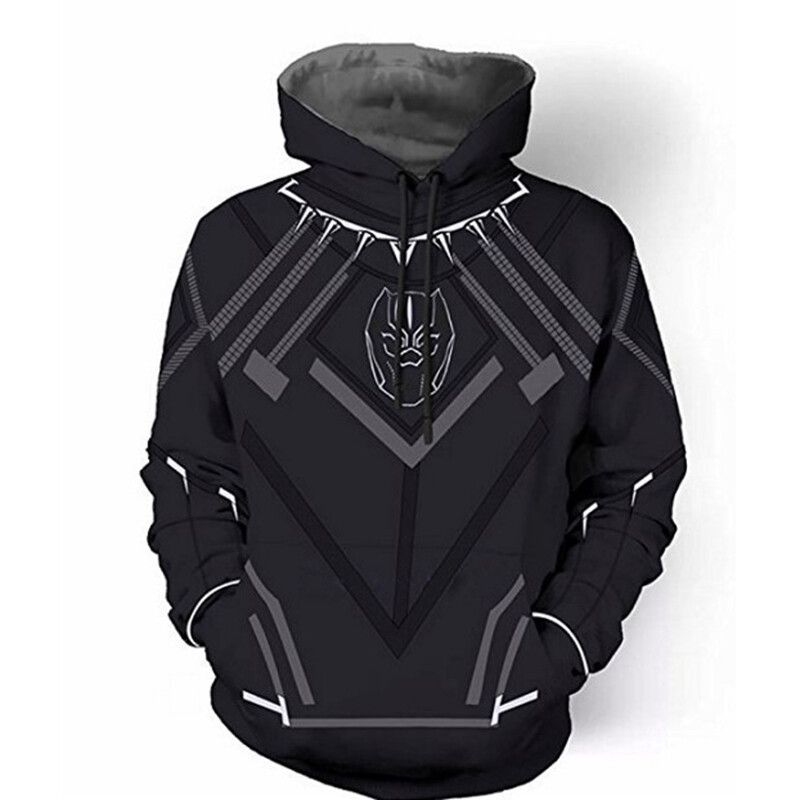The Unbranded Brand Black Panther Wakanda Forever Hip Hop Hoodie Sweater Size US M / EU 48-50 / 2 - 3 Thumbnail