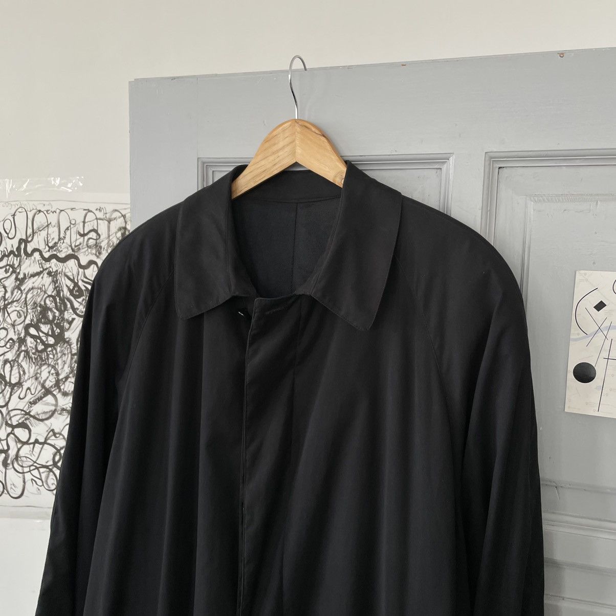 Vintage Vintage Avantgarde Trench Coat Colour Black Y2K Size US L / EU 52-54 / 3 - 4 Thumbnail