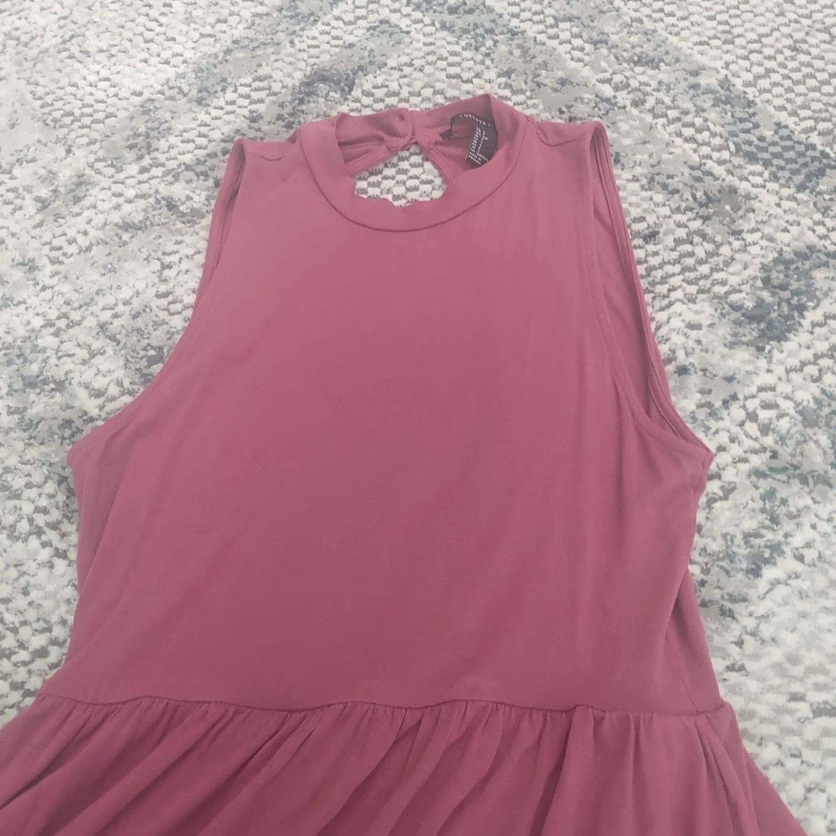 Forever 21 FOREVER 21 Dress Women's Fit & Flare Sleeveless Pink Long Size S Casual Party/Cocktail Travel Formal Spring Summer Dress Size S / US 4 / IT 40 - 3 Thumbnail