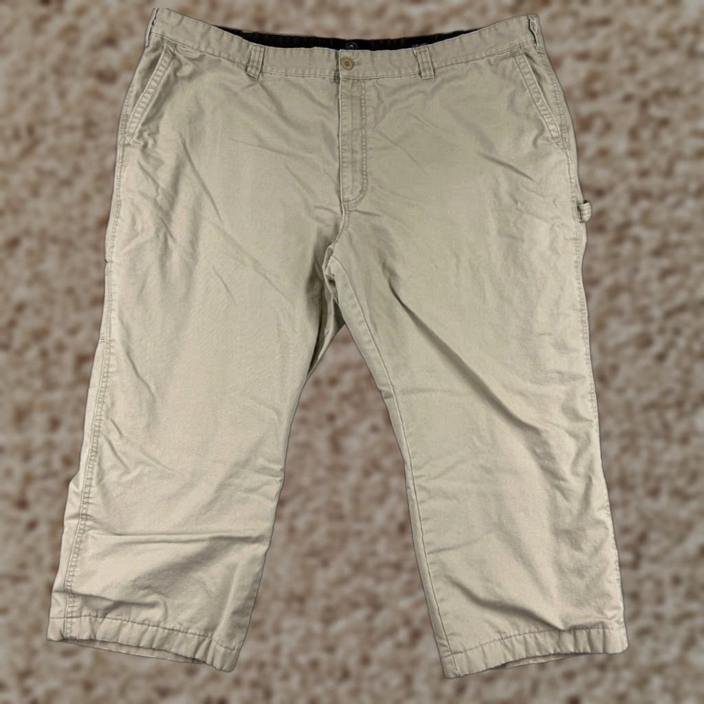 Vintage RedHead Pants Men Khaki 48x24 Cotton Canvas Flat Front Regular Regular Beige Adjustable? Size US 32 / EU 48 - 1 Thumbnail
