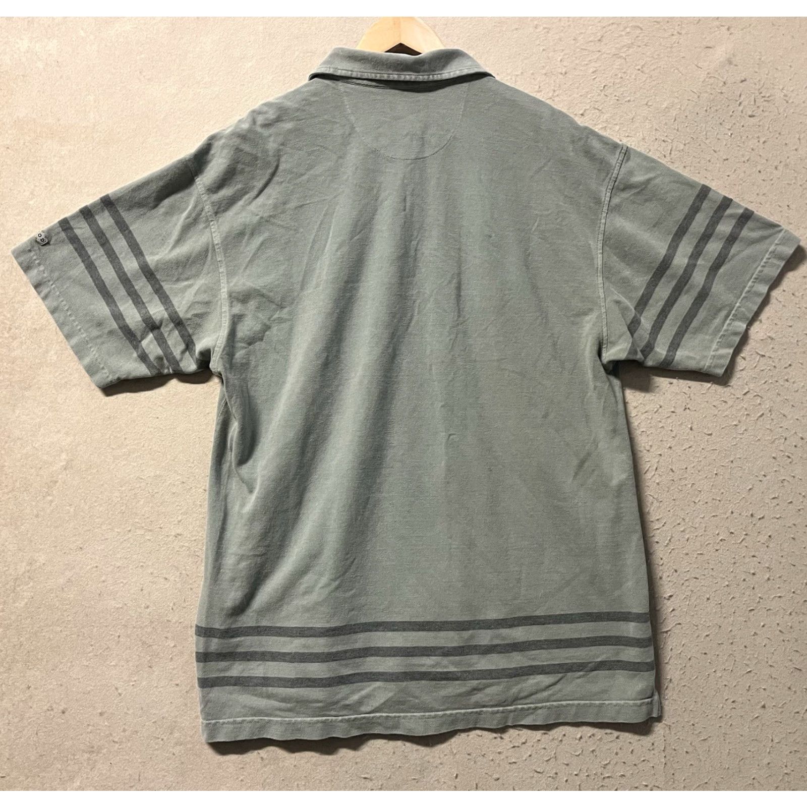 Izod Mens IZOD Polo Shirt Large Striped Cotton Polyester Size US L / EU 52-54 / 3 - 2 Thumbnail
