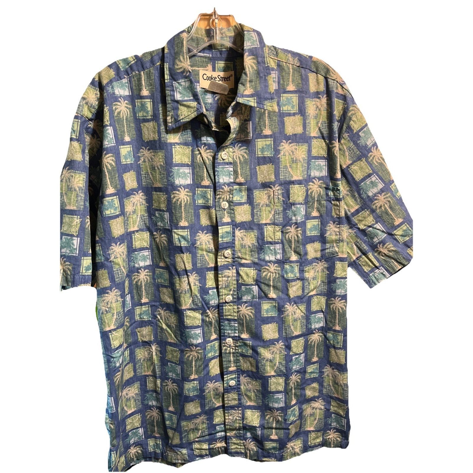 Other Cooke Street Honolulu VTG Mens L Green Cotton Hawaiian Shirt Size US L / EU 52-54 / 3 - 1 Thumbnail