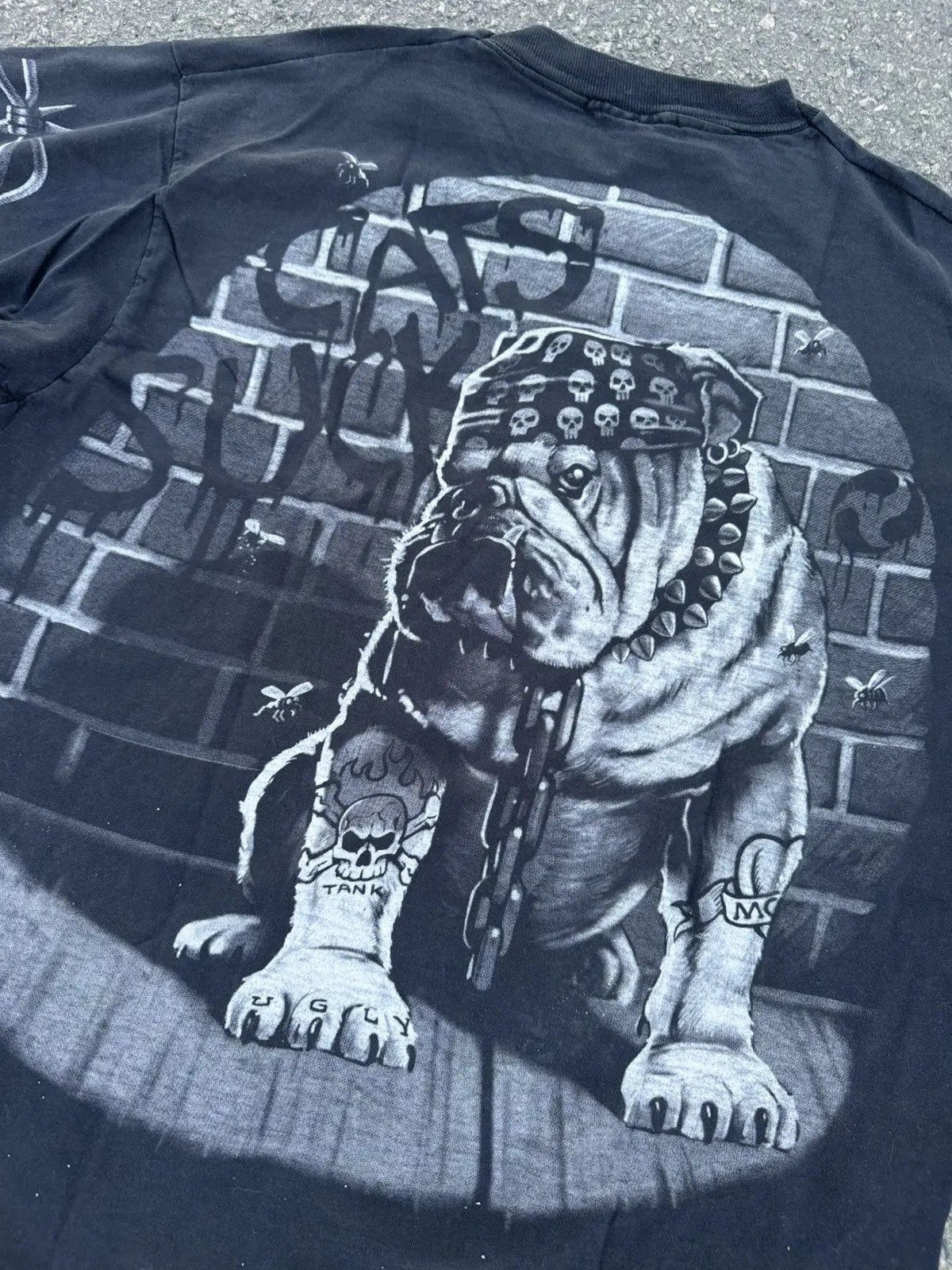 Vintage Vintage 1996 Liquid Blue Bulldog Over Print Prisoner Opium Size US XL / EU 56 / 4 - 8 Thumbnail